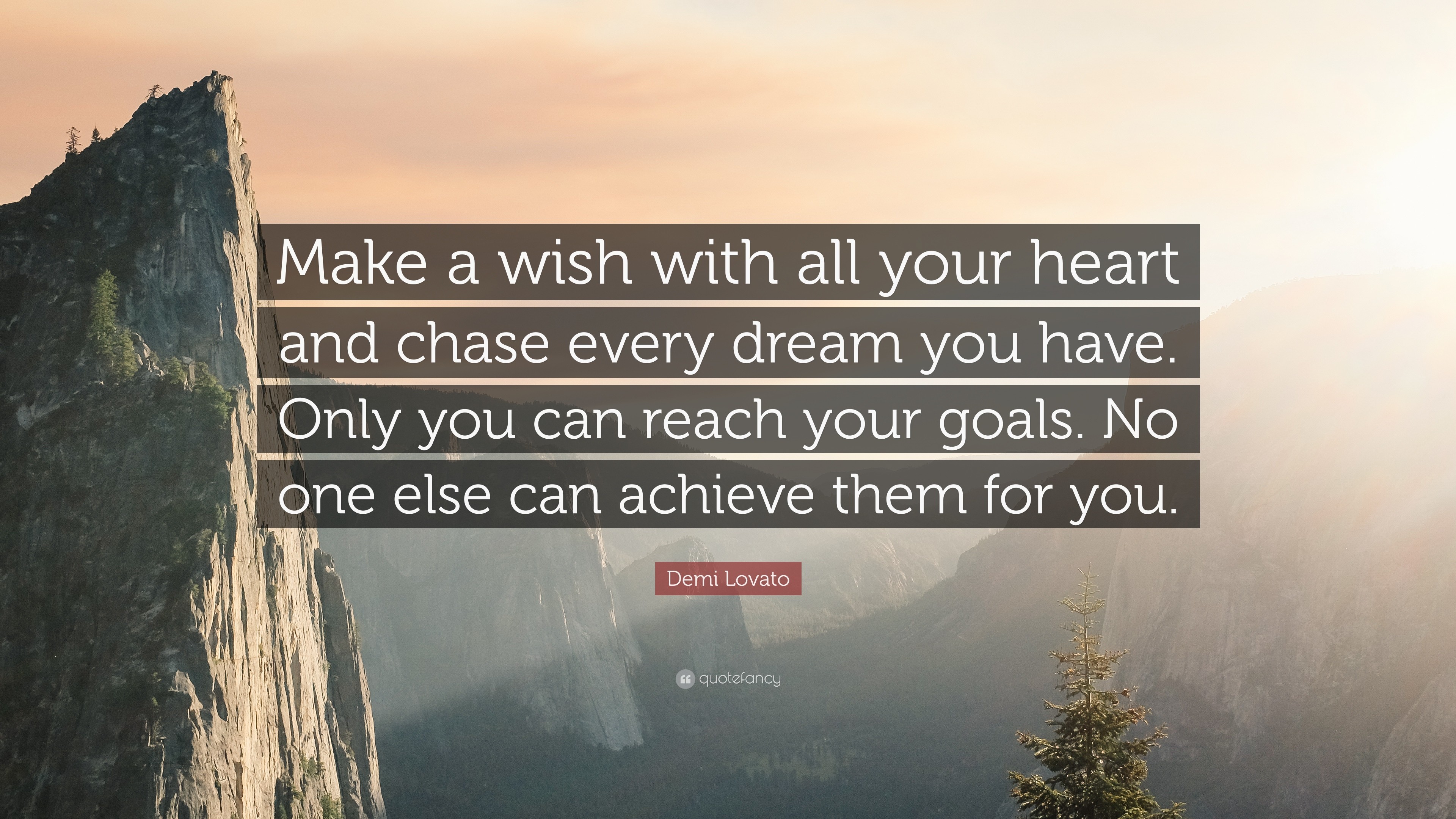 3840x2160 Goal Quotes: “Make a wish with all your heart and chase every dream you