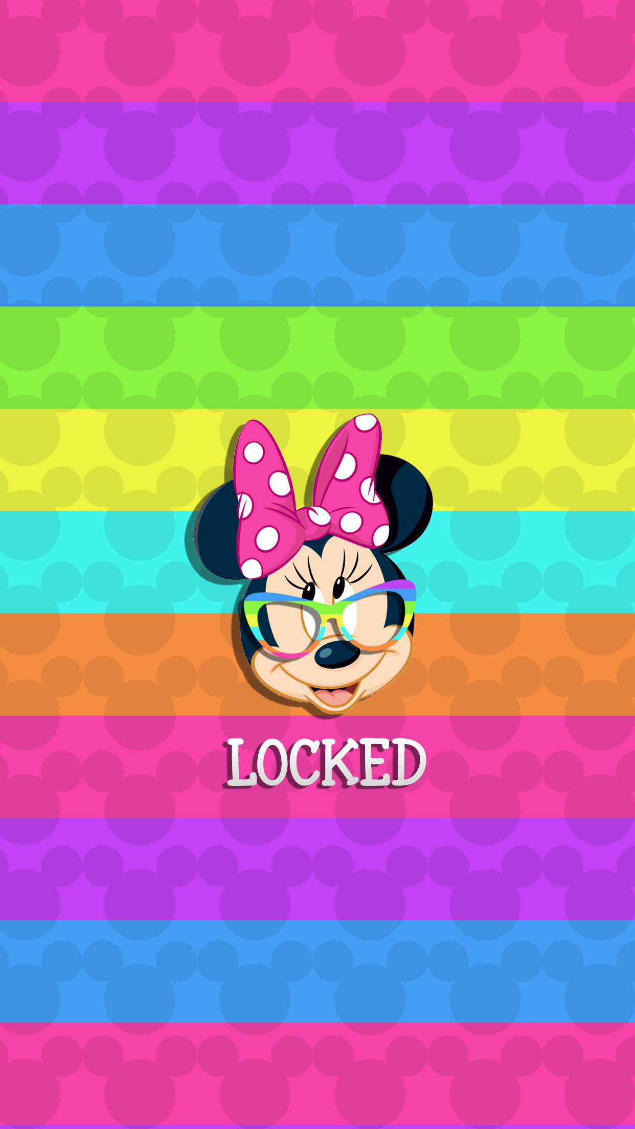 1242x2208 Minnie Mouse, wallpaper, rainbow, cute, iPhone, Samsung, android