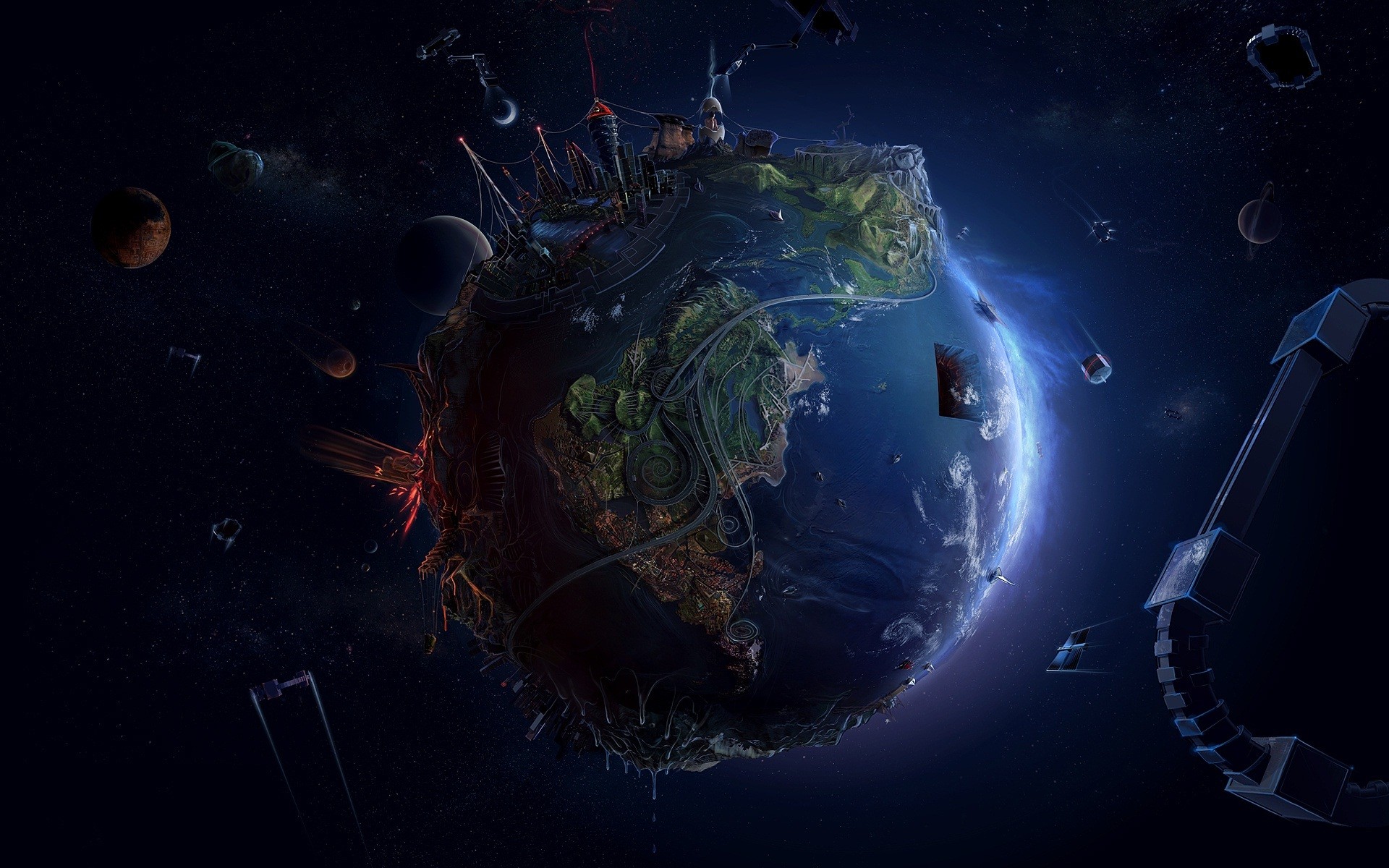 1920x1200 Earth From Space Hd wallpaper