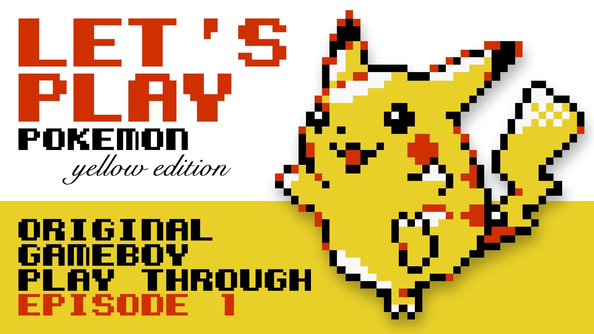 1920x1080 Let's Play PokÃ©mon Yellow - Episode 1 (Original Game Boy Version)