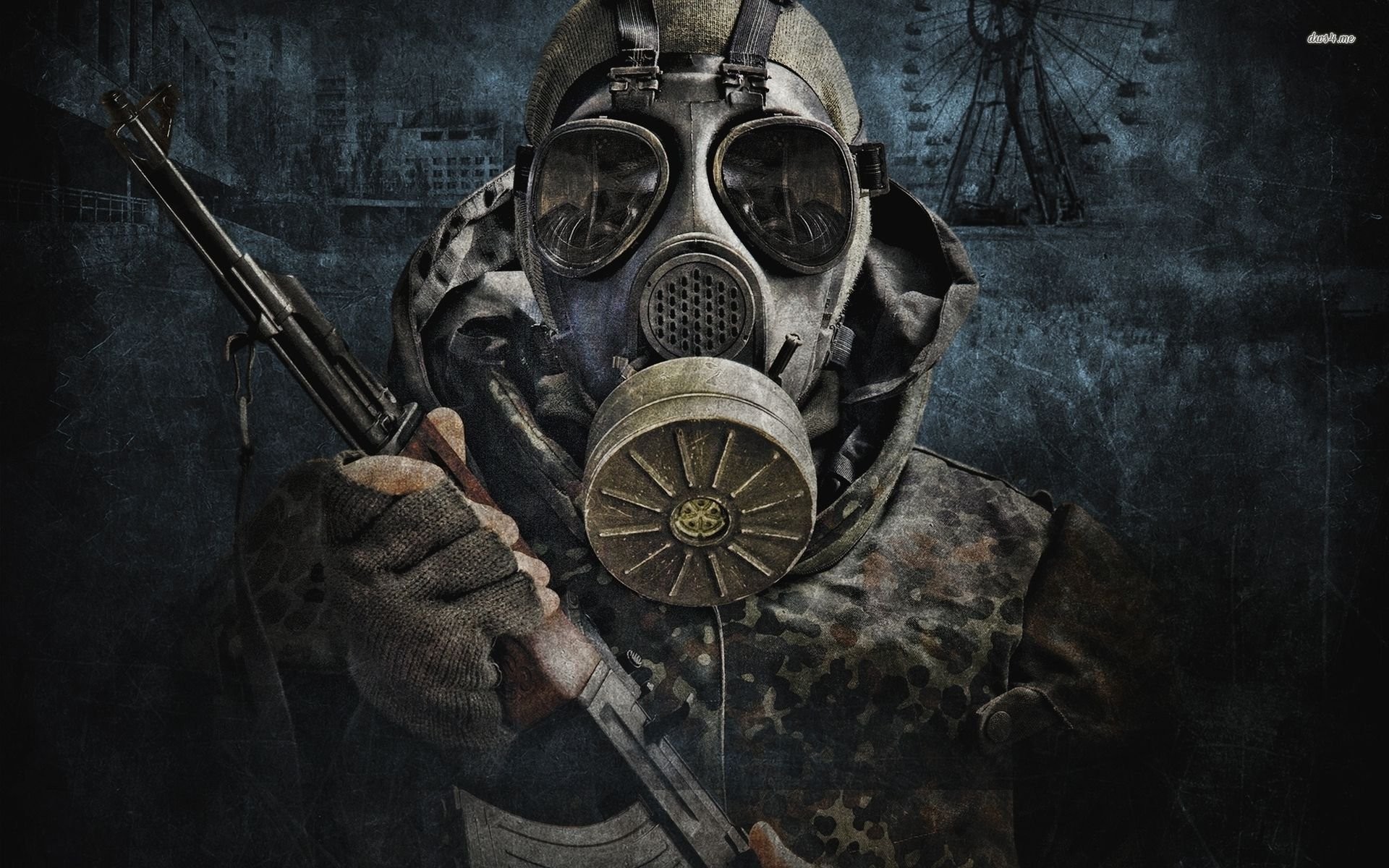 1920x1200 Gas Masked Soldier 781344