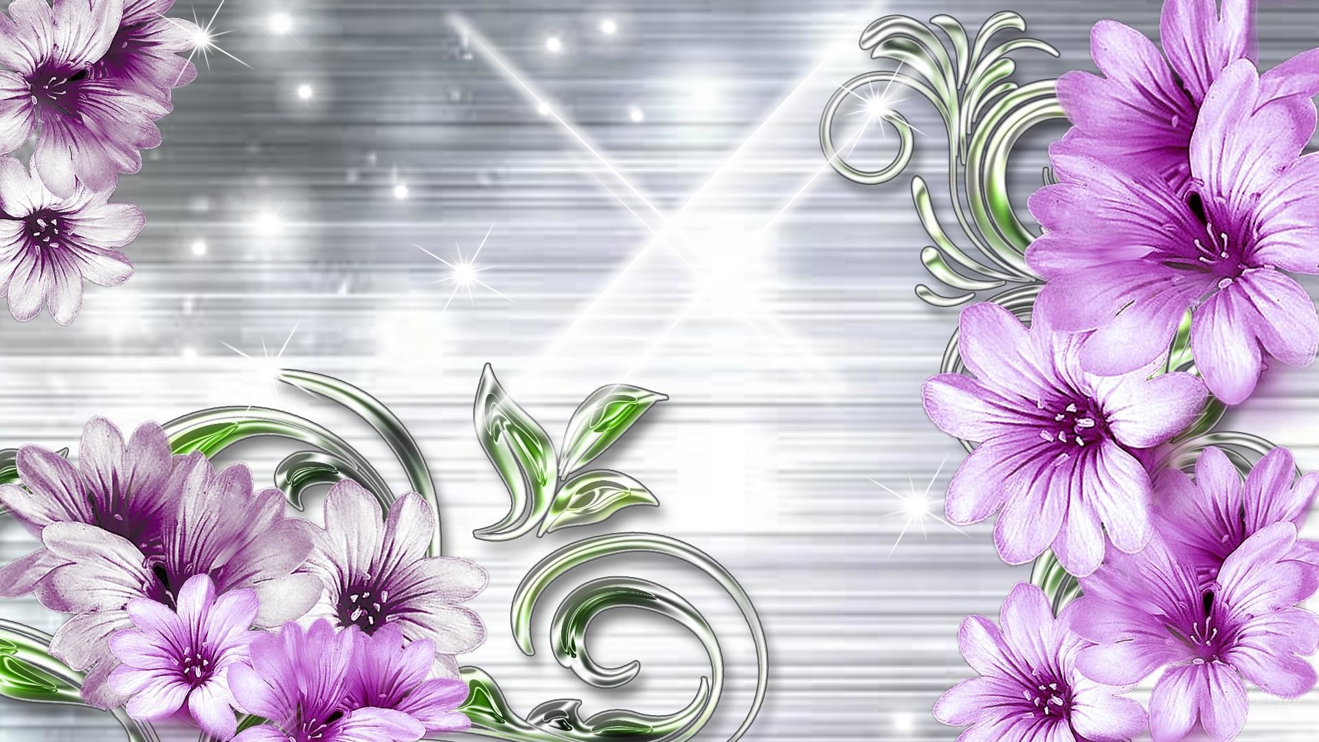 1920x1080 Purple and Silver Flowers | Lavender On Silver Firefox Persona Flowers  Lilac Purple Wallpaper with .