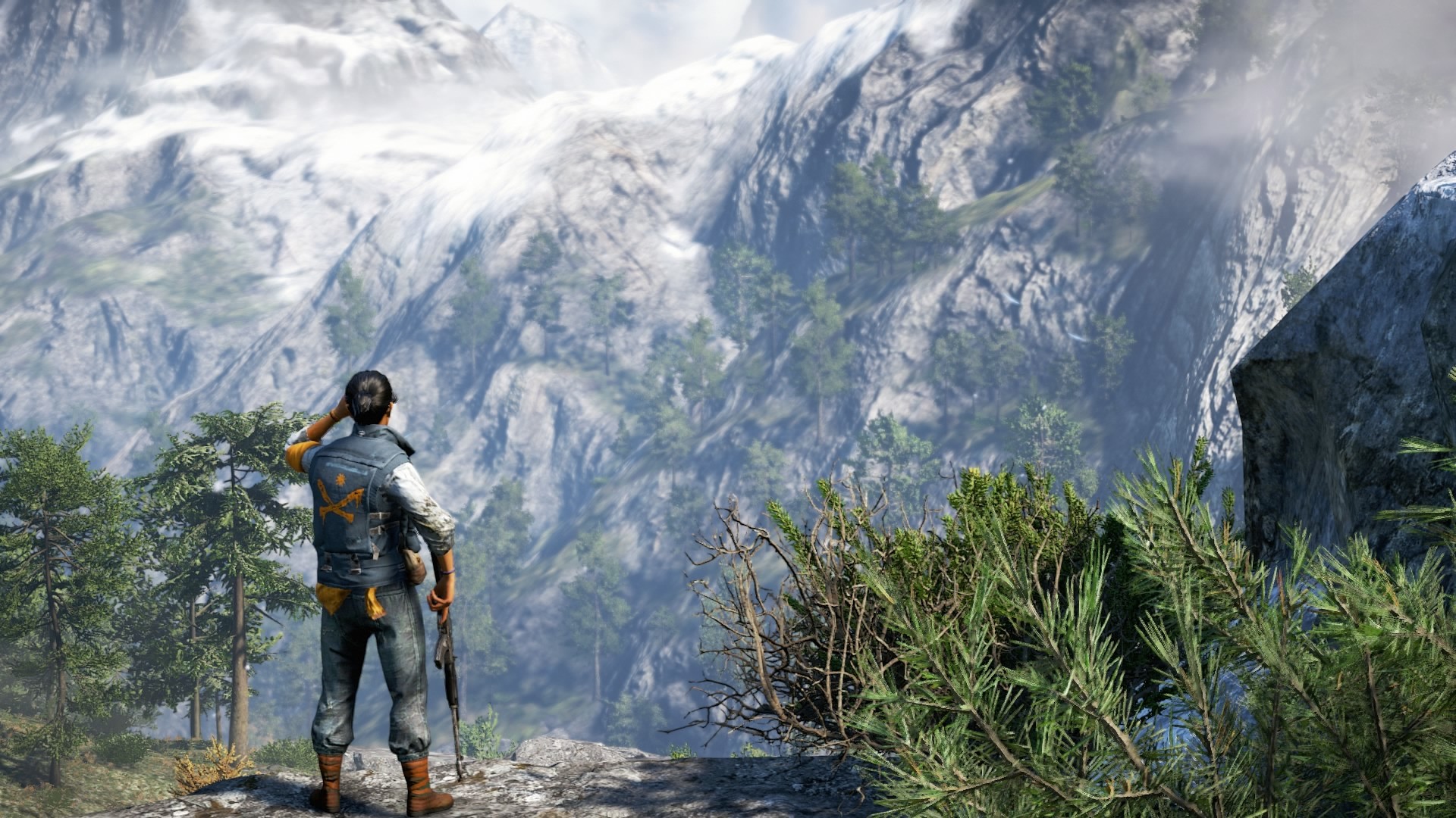 1920x1080 Current desktop wallpaper. Too lazy to post my MacBook's one. Screenshot I  took from Far Cry 4 though.