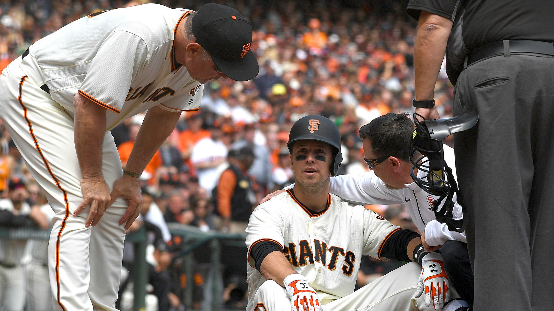 1920x1080 Giants place Buster Posey on DL after fastball to helmet MLB Spor...