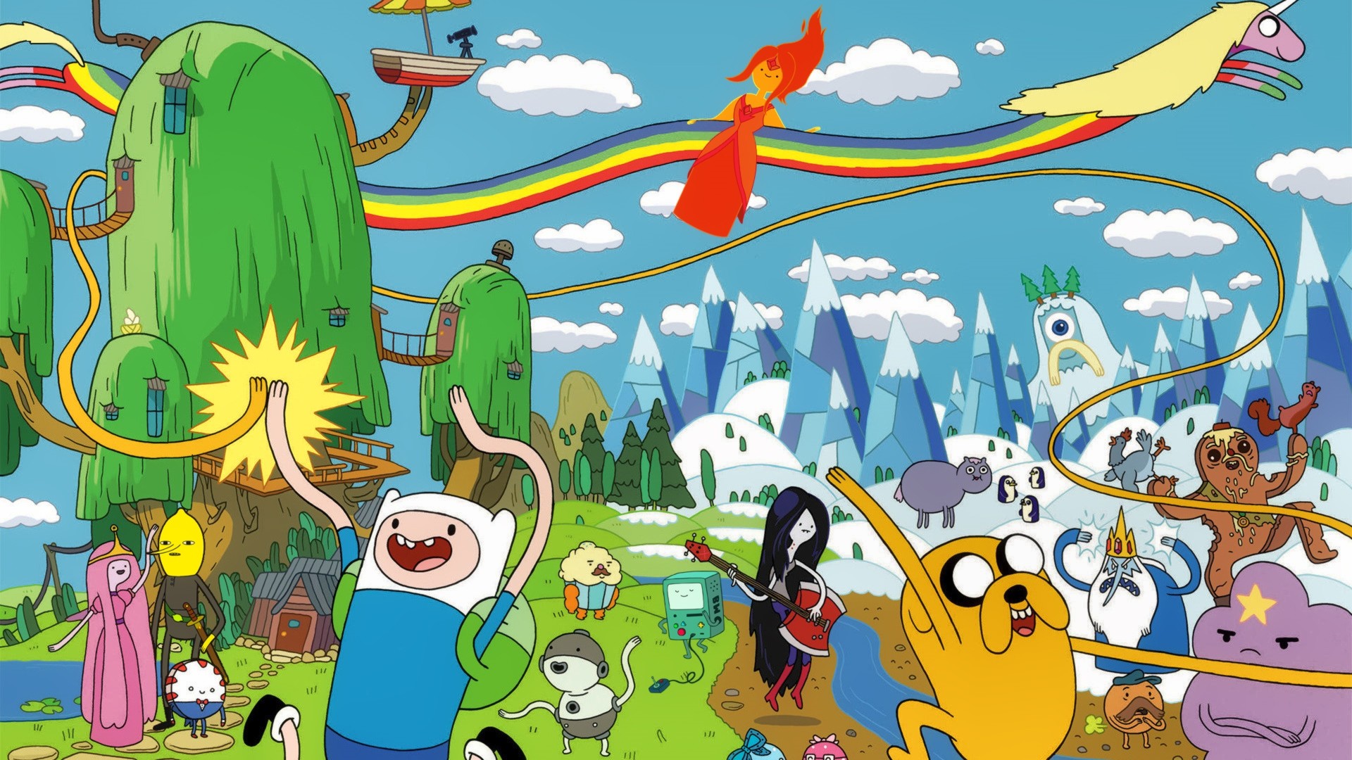 1920x1080 Adventure Time at night wallpaper hd Adventure Time Background 1