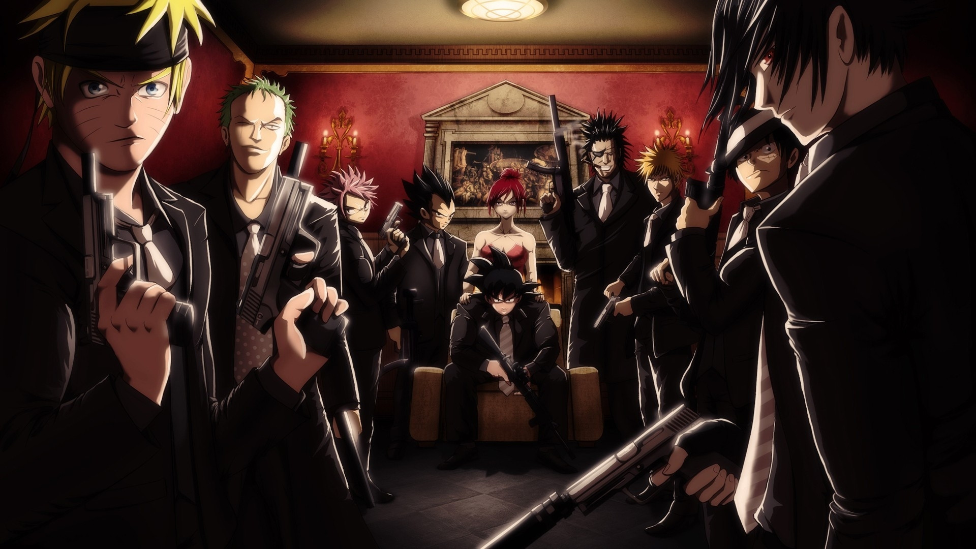1920x1080 Awesome Anime Mobster Wallpaper