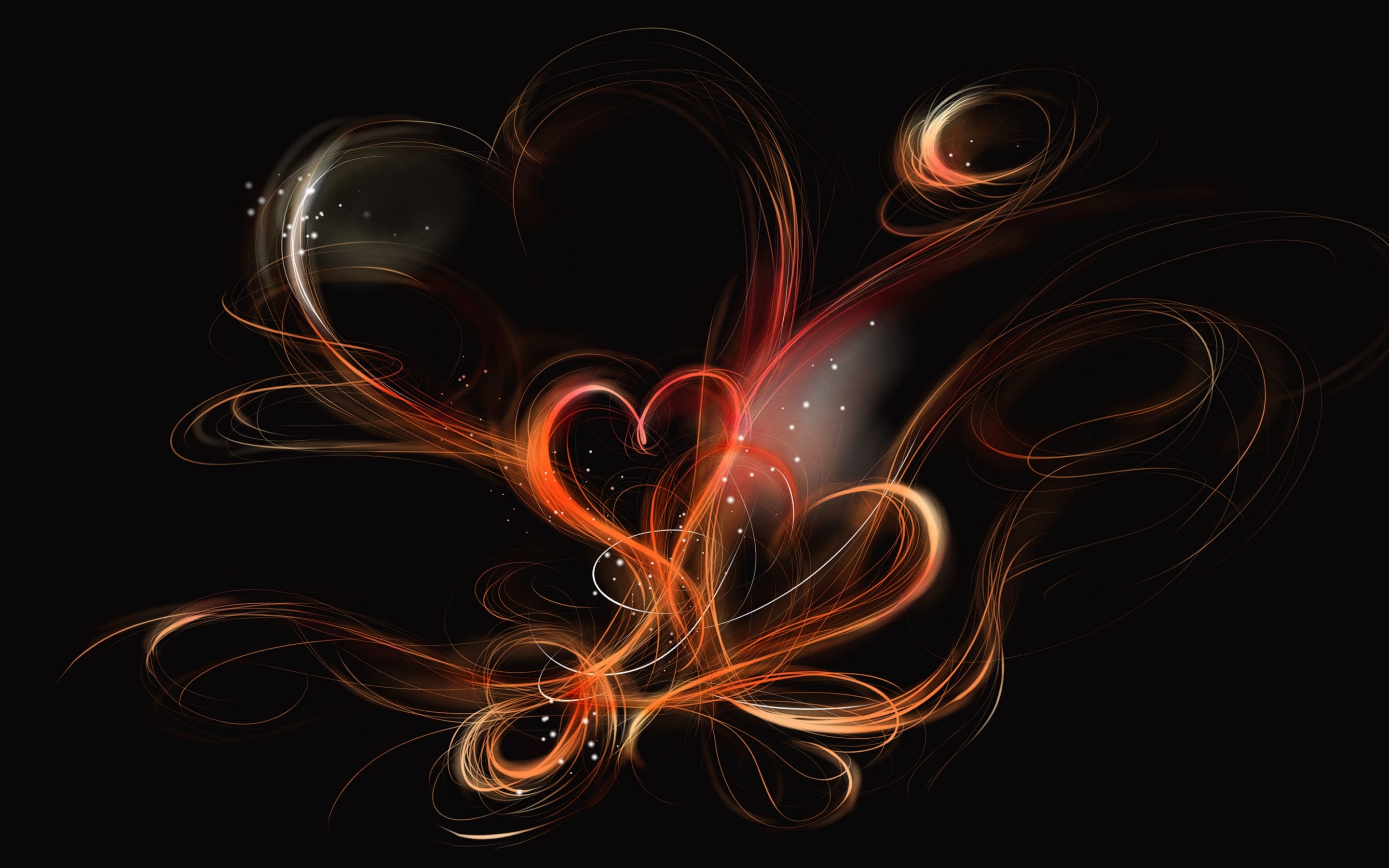 2880x1800 ... Abstract Colorful 3D Love Wallpapers  Cool_Backgrounds_with_Abstract_Love_Shape_dark_colored_Wallpaper ...