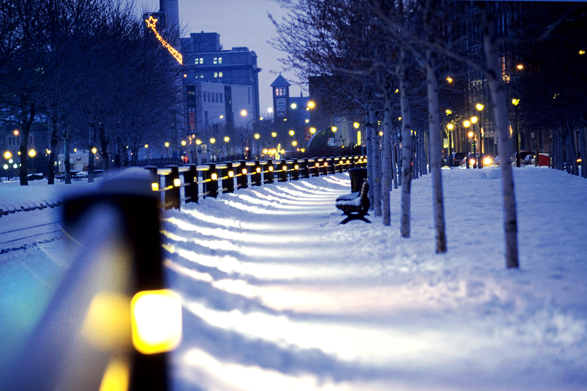 1986x1322 Montreal, Snow, Lights, Winter, City, Canada Wallpapers HD / Desktop and  Mobile Backgrounds