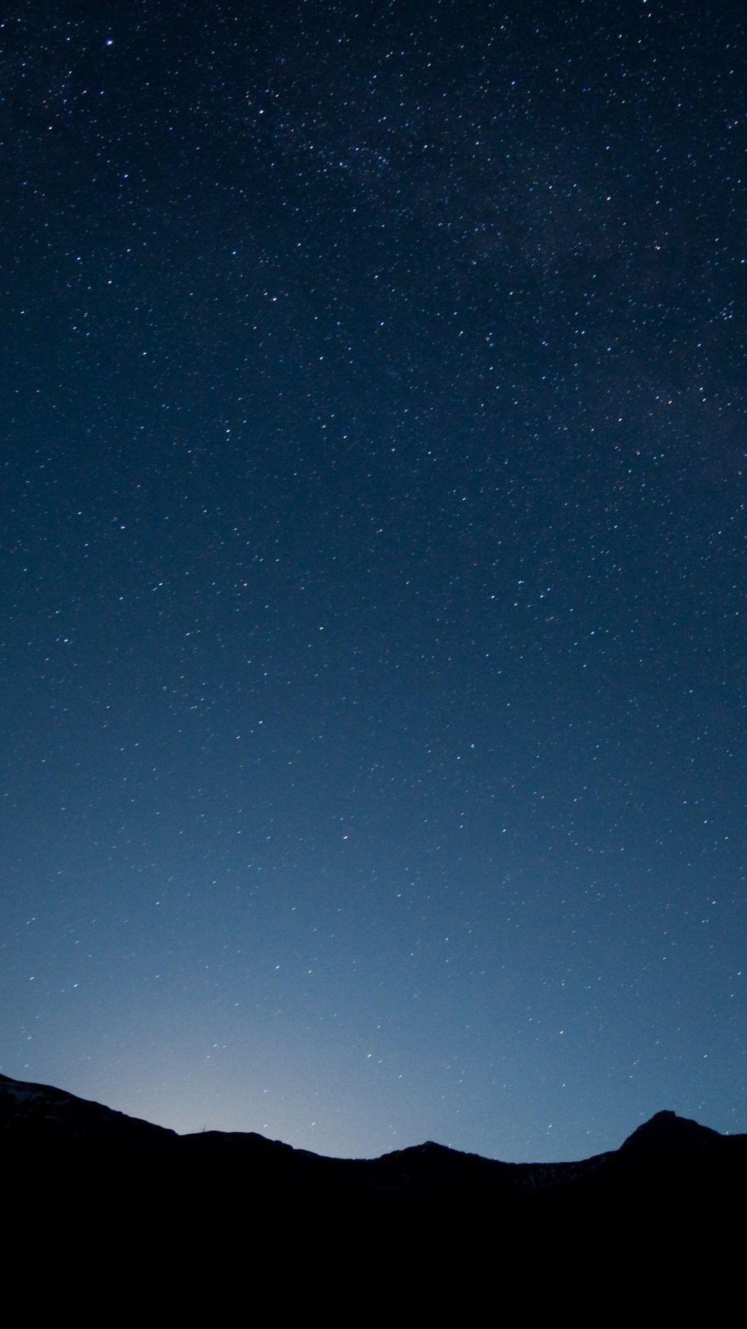1080x1920 Mountains Night Silhouette Stars Sky iPhone 6 Plus HD Wallpaper