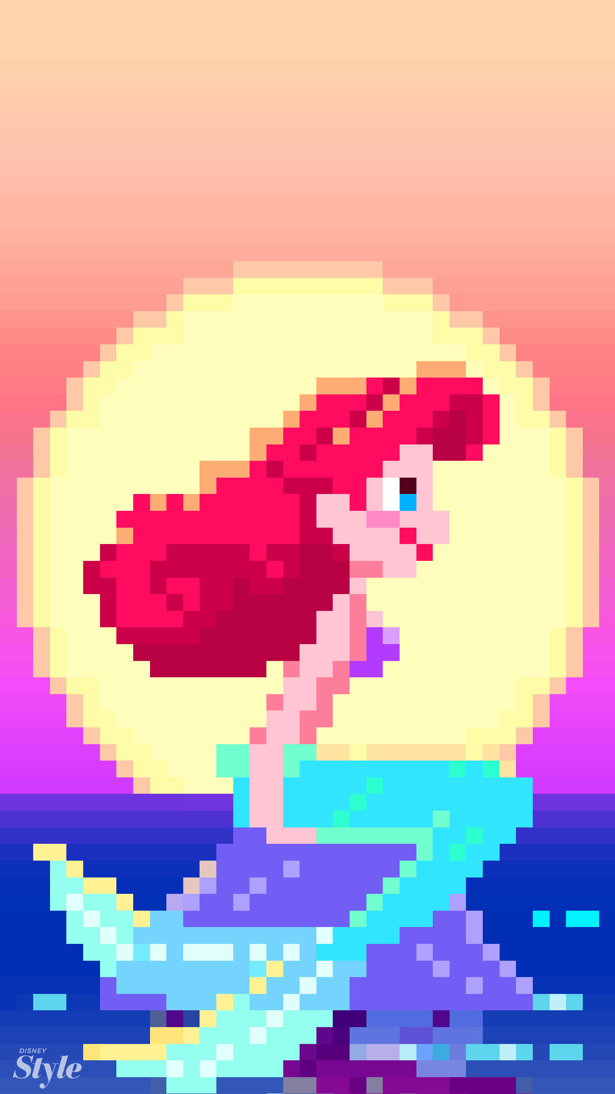 1242x2208 style_8bit_wallpapers_thelittlemermaid