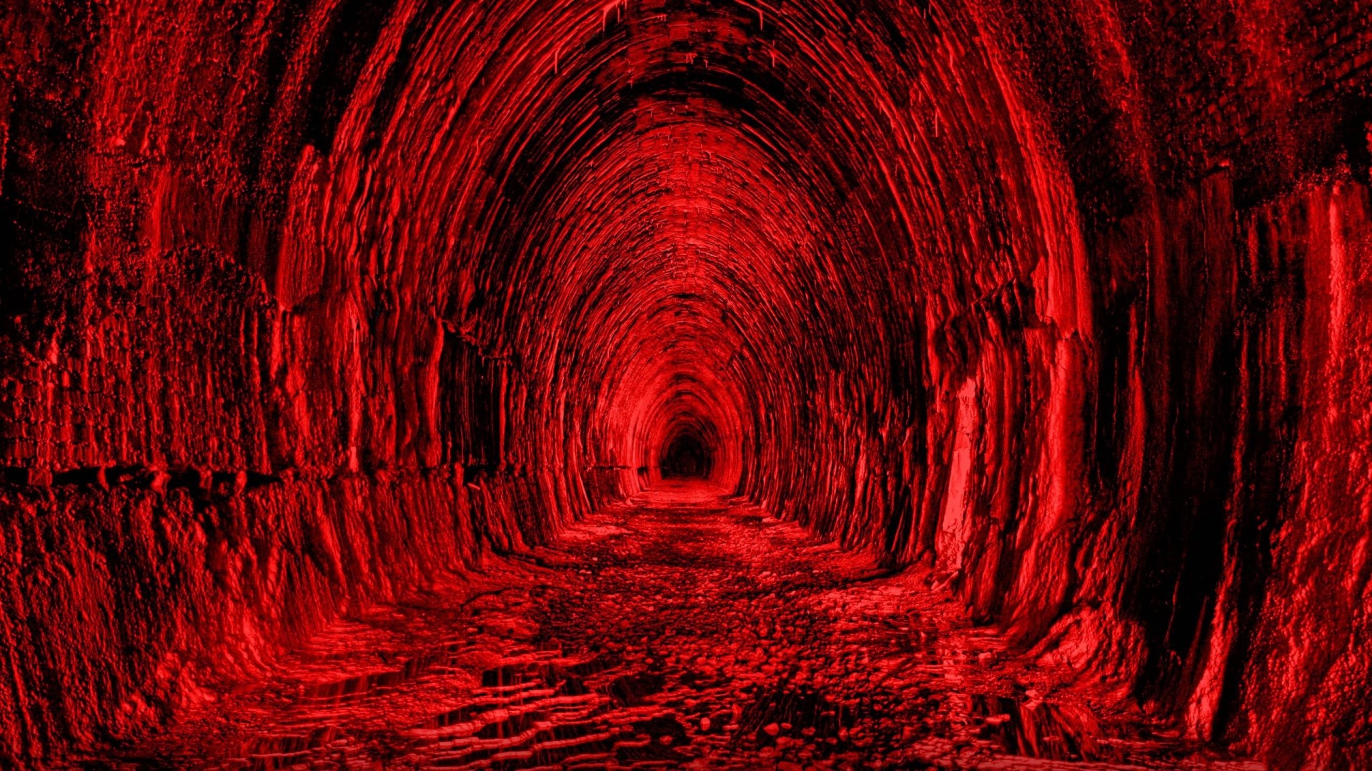 1920x1080 Preview wallpaper tunnel, red, black, light 
