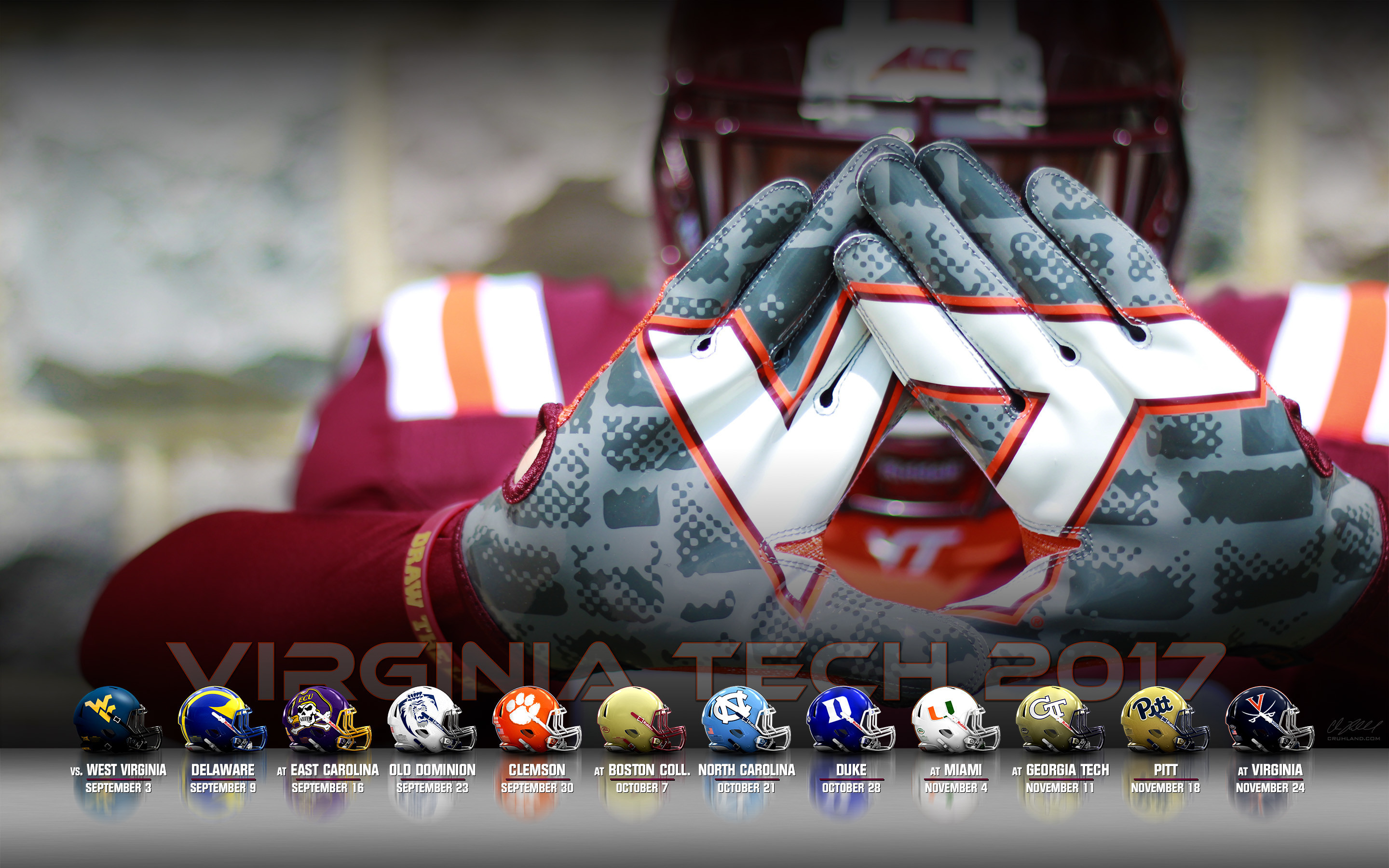 2880x1800 2017 Virginia Tech Football Desktop Wallpapers