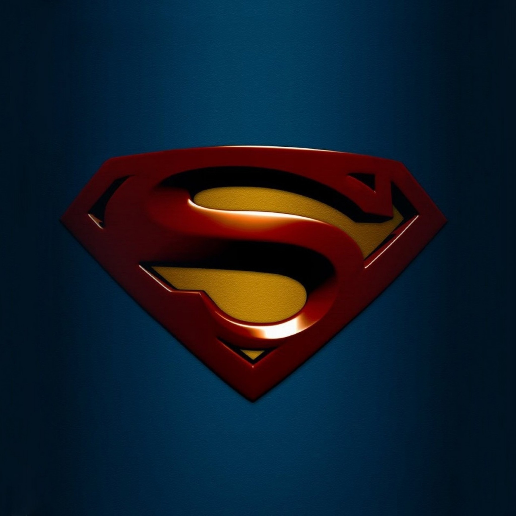 2048x2048 Preview wallpaper superman, blue, background, logo 