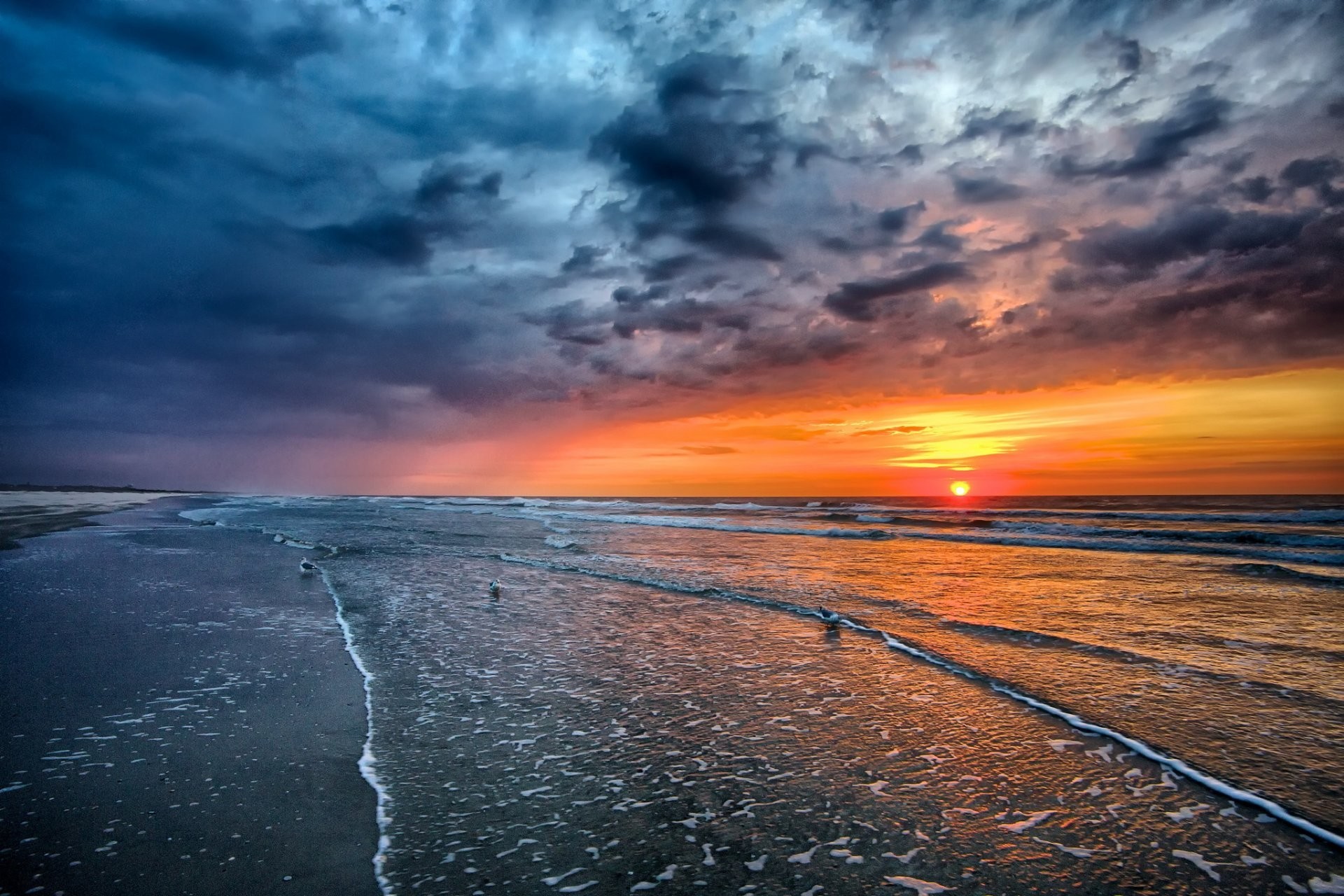 1920x1280 nature landscape scenery sky sunset beach sea ocean sunrise sun sand  beautiful dawn