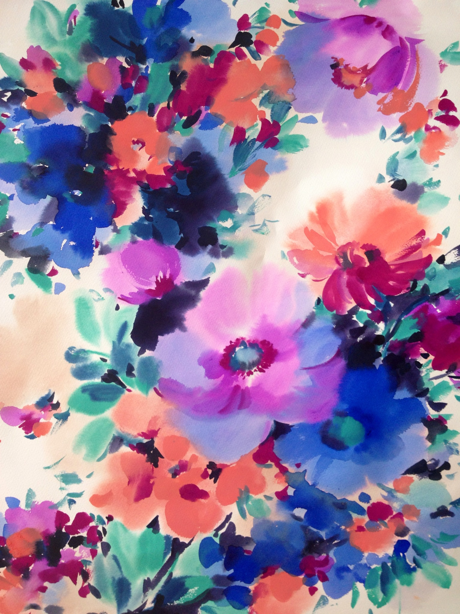 1536x2048 Watercolor pattern design Â· Watercolor WallpaperWatercolor PatternWatercolour  FlowersWatercolour ...