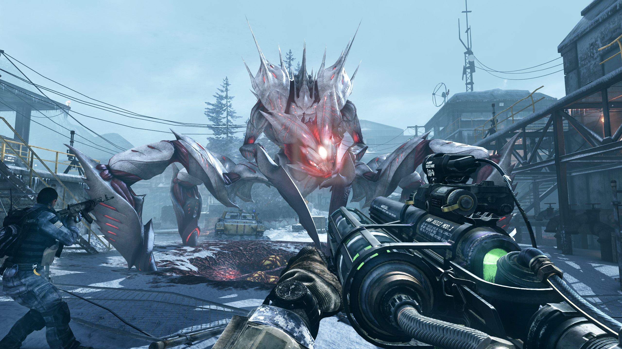 2560x1440 Exctinction Nightfall Breeder Battle. COD Ghosts Onslaught_Ignition  Environment