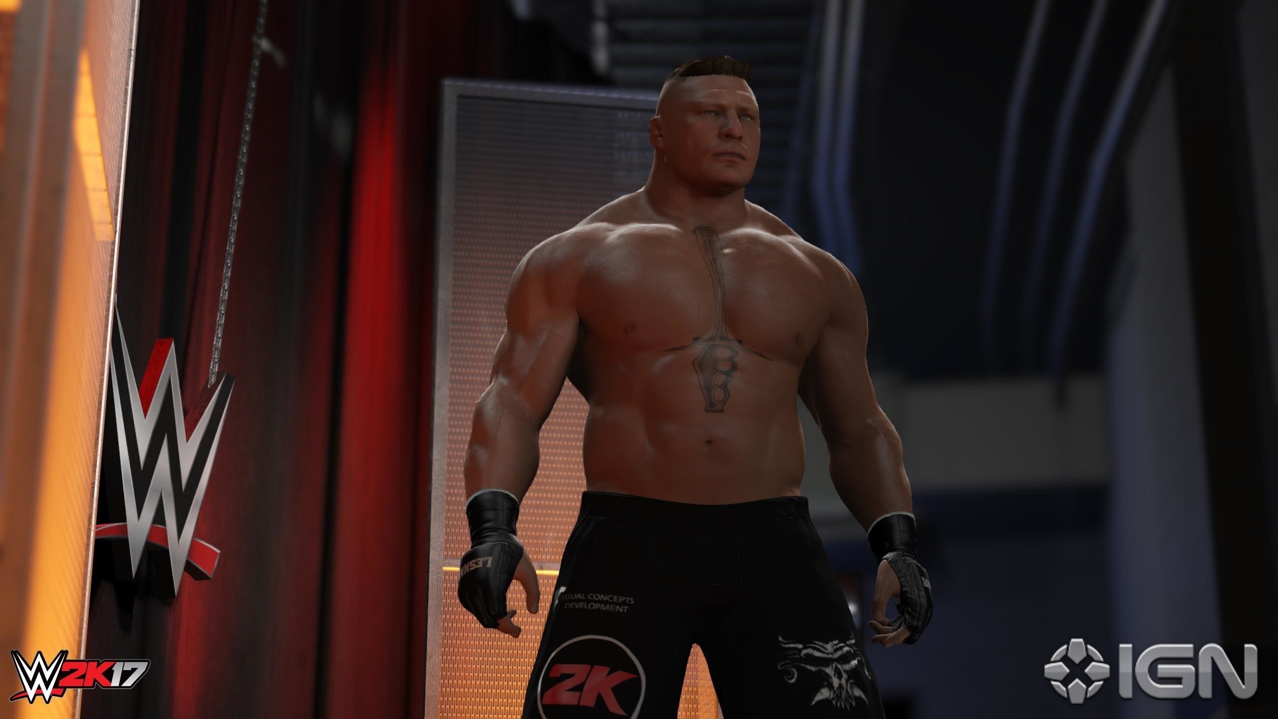 2560x1440 Brock Lesnar - WWE 2K17 Roster