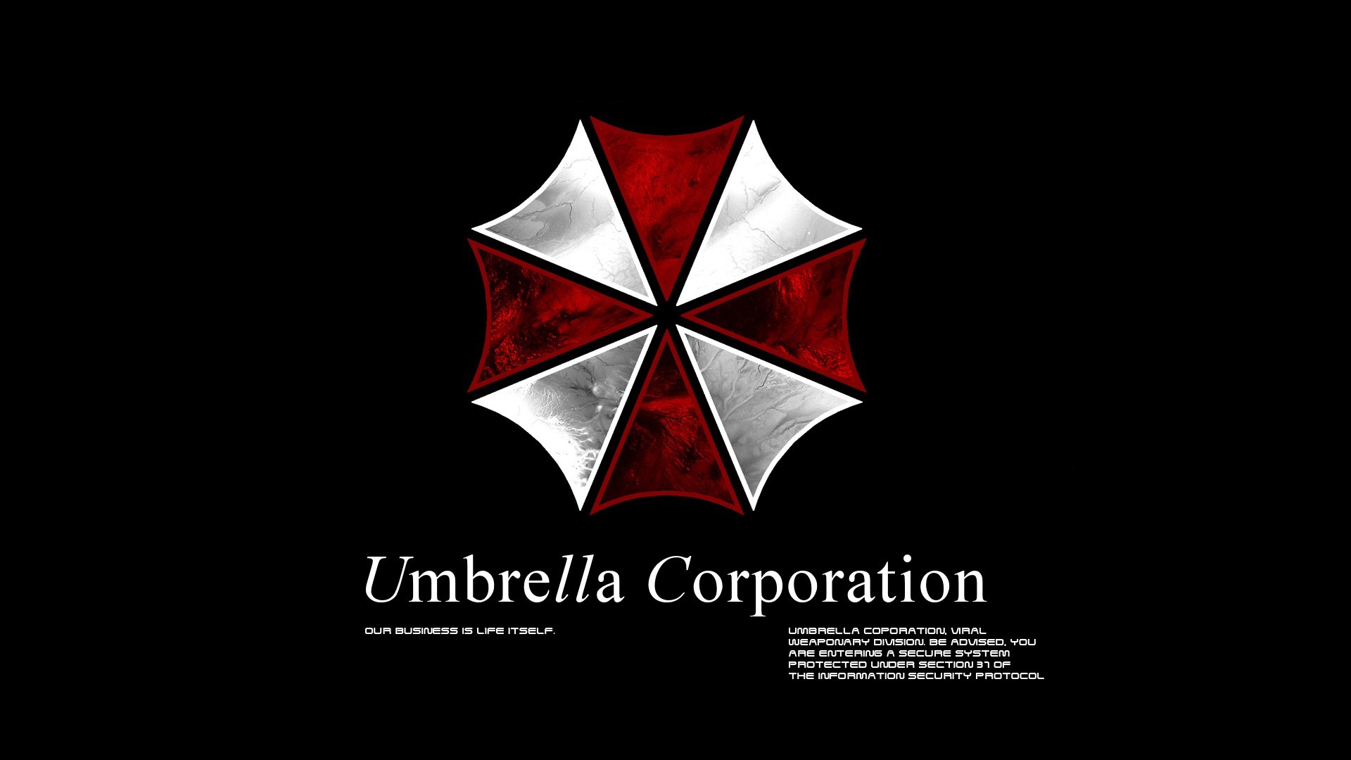 1920x1080 video Games, Resident Evil, Typography, Black Background, Umbrella  Corporation Wallpapers HD / Desktop and Mobile Backgrounds