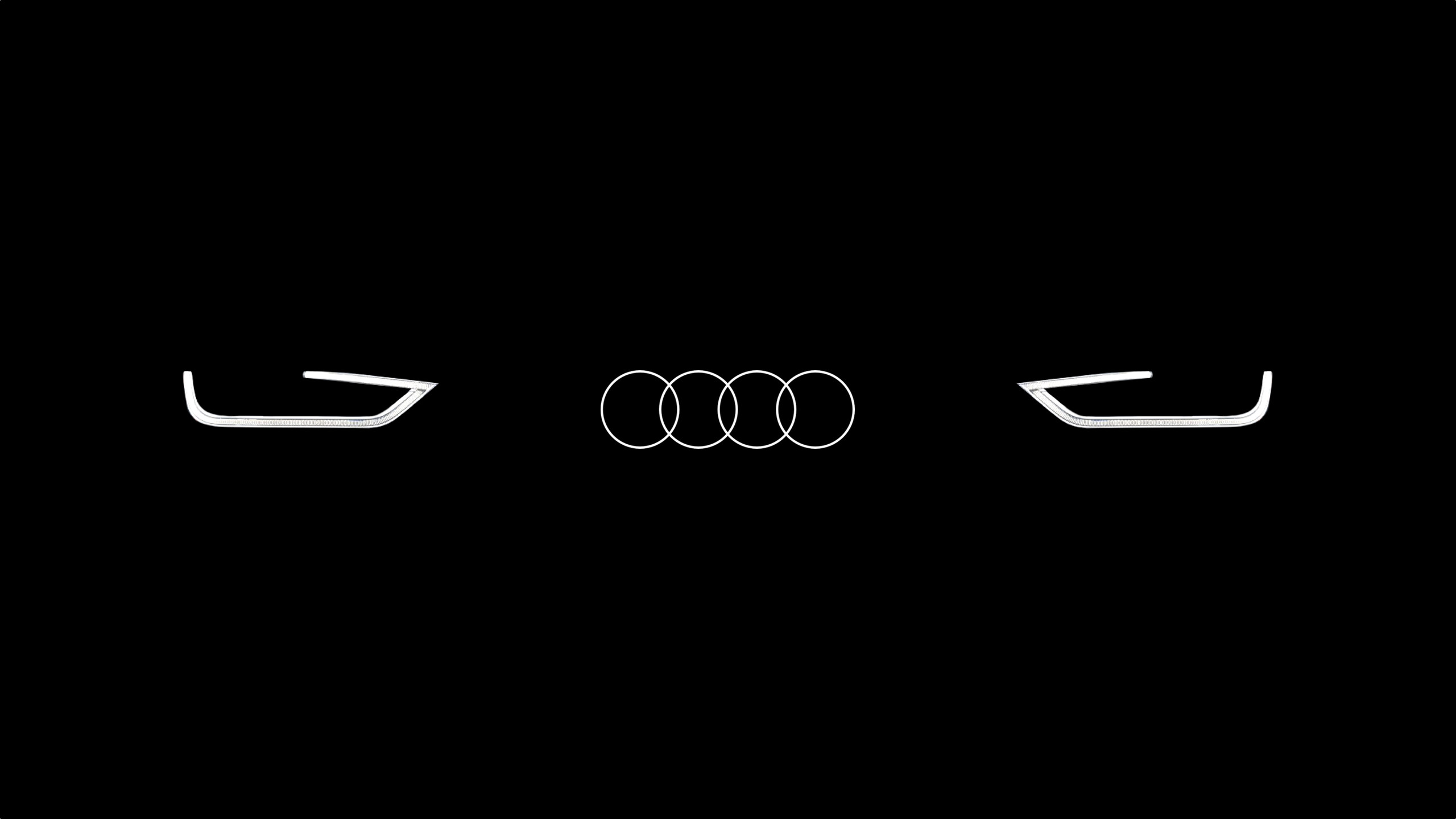 2560x1440 Audi led wallpaper HD logo.