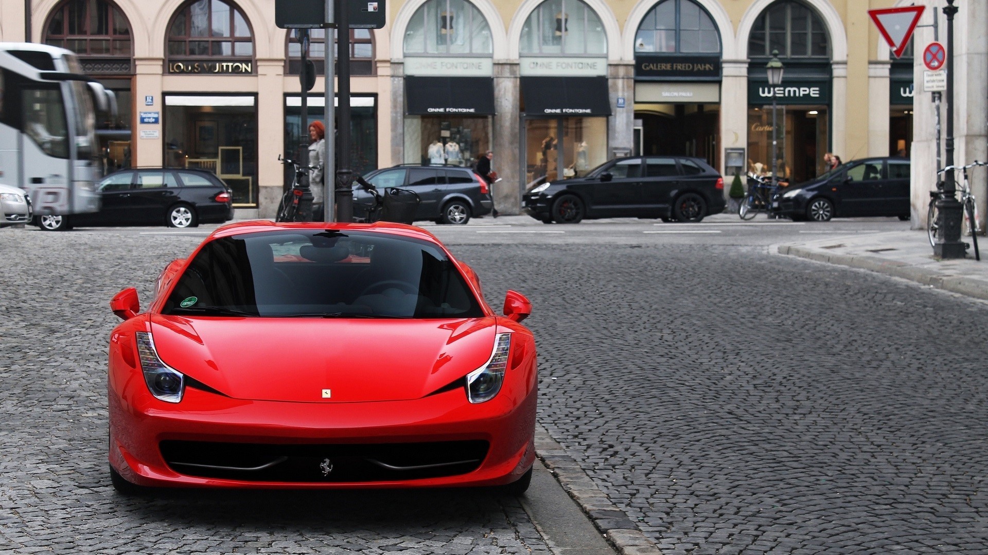 1920x1080 Red Ferrari 458 Italia Car Nice Wallpapers HD Backgrounds Free Download