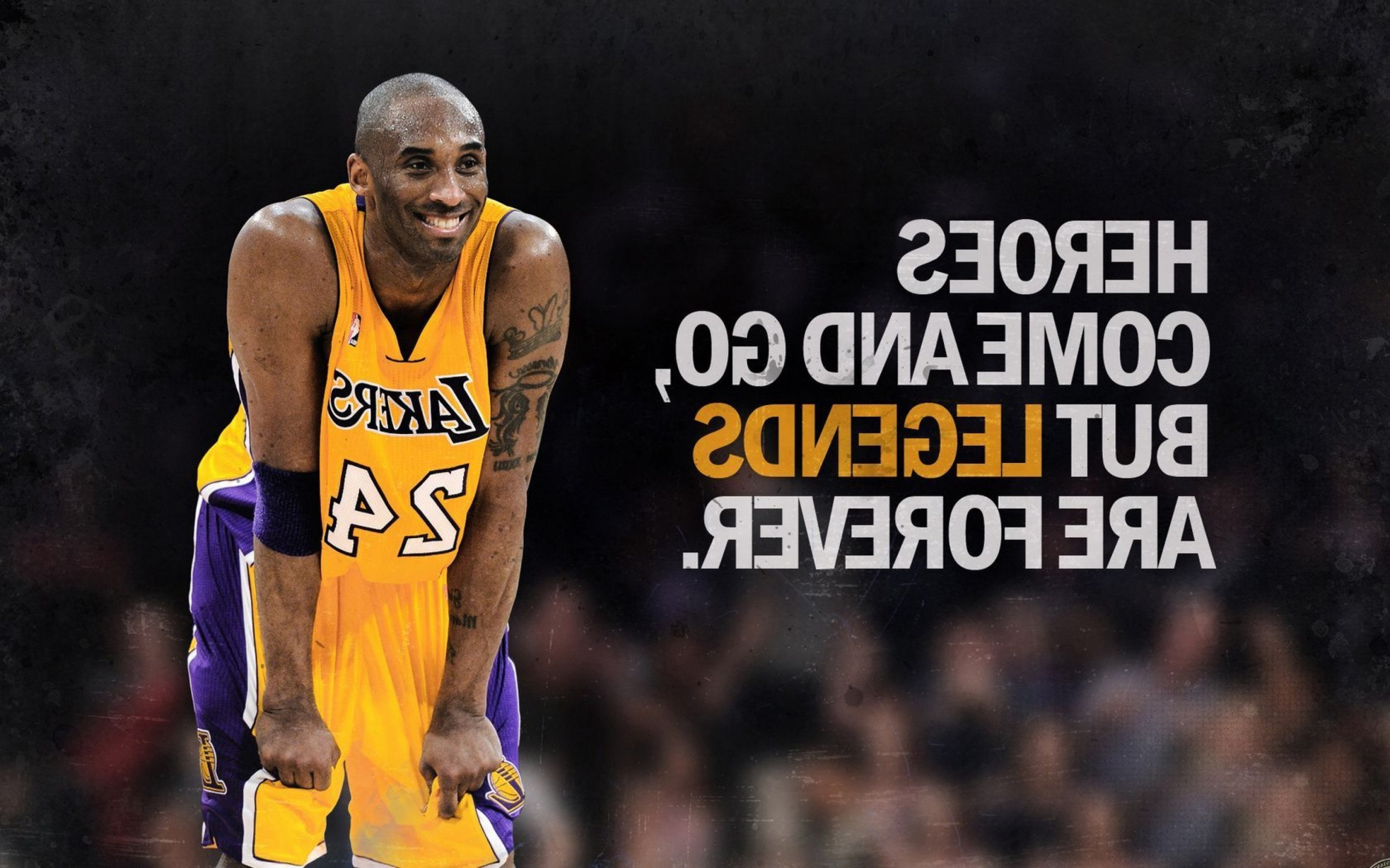 3456x2160 Famous Basketball Player Kobe Bryant Smile Face With Thought Wallpaper