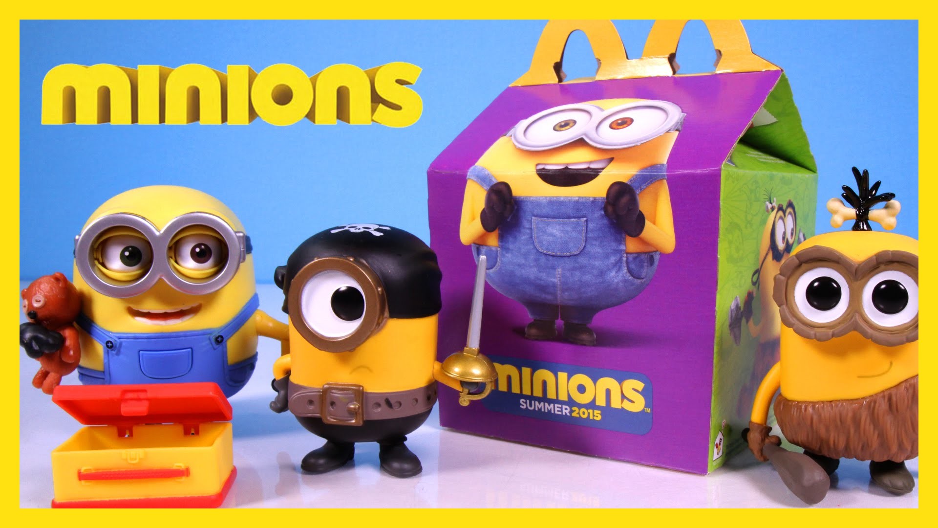 1920x1080 Minions Happy Meal Surprise Toys from McDonald's, Deluxe Figure Bob and  Pirate & Caveman Funko Pops