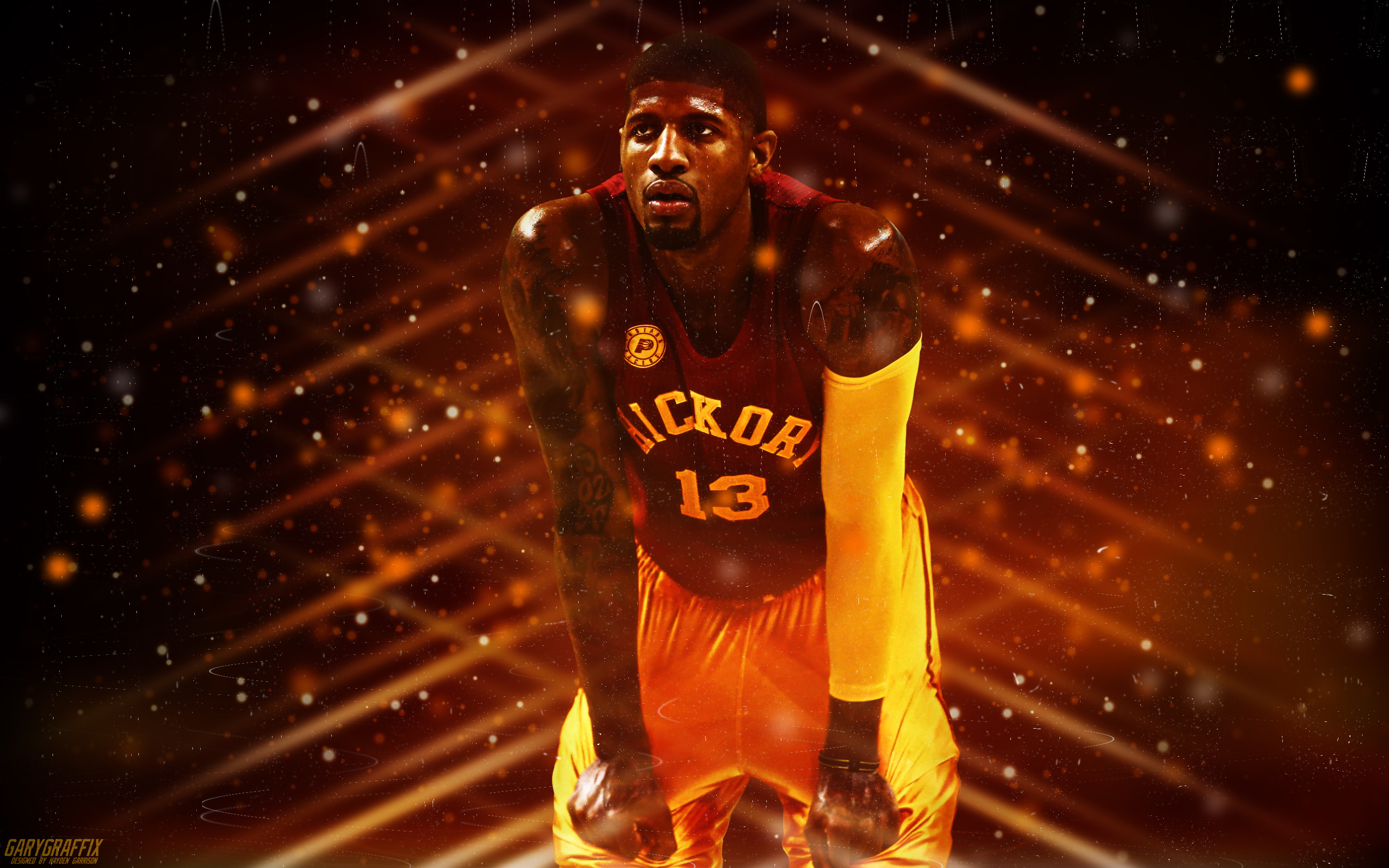 2880x1800 Paul George Indiana Pacers Hickory Wallpaper