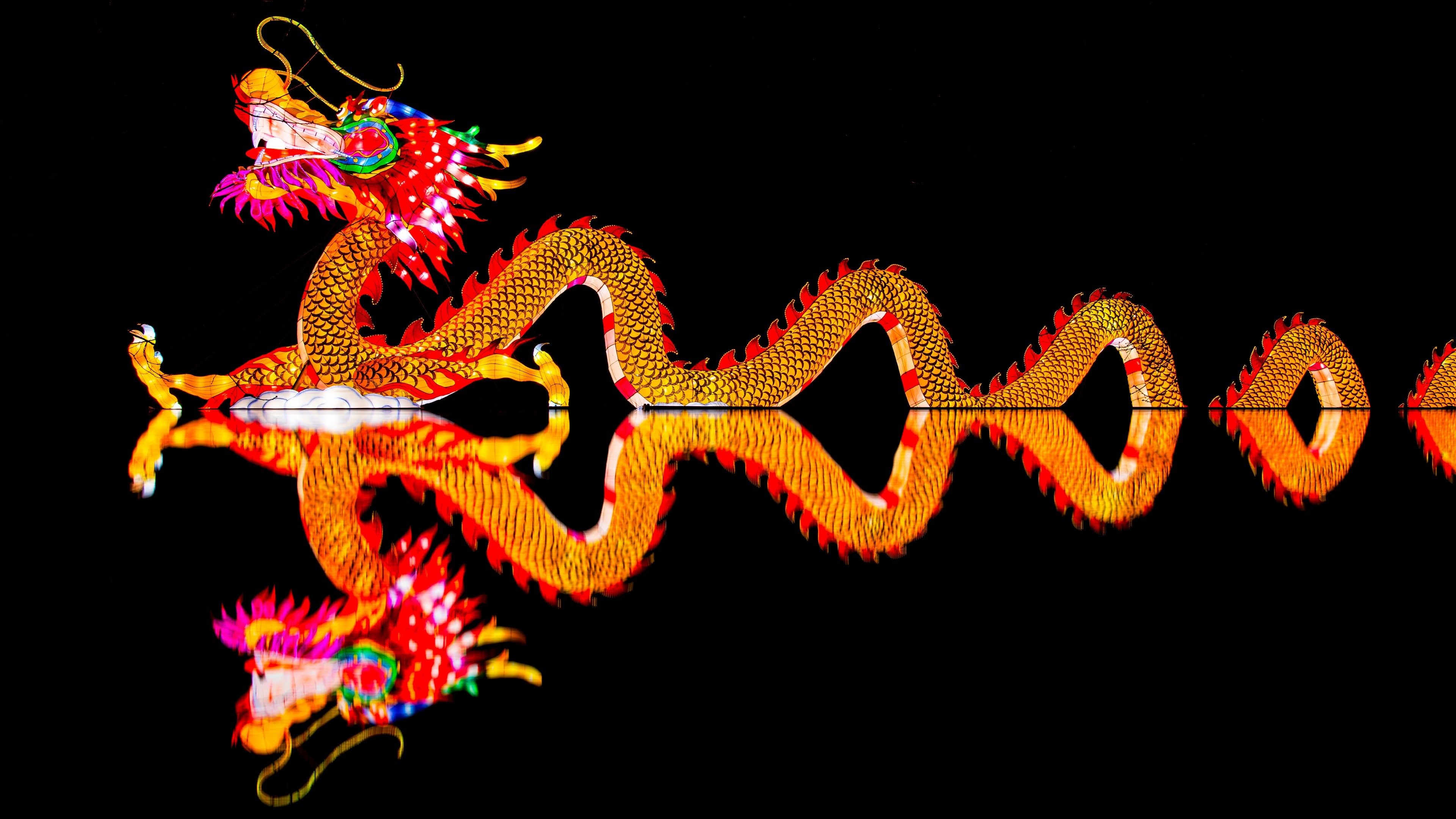 3840x2160 China Dragon Throne | Wallpaper China Lights, Chinese Dragon, 4K, 5K,  Photography