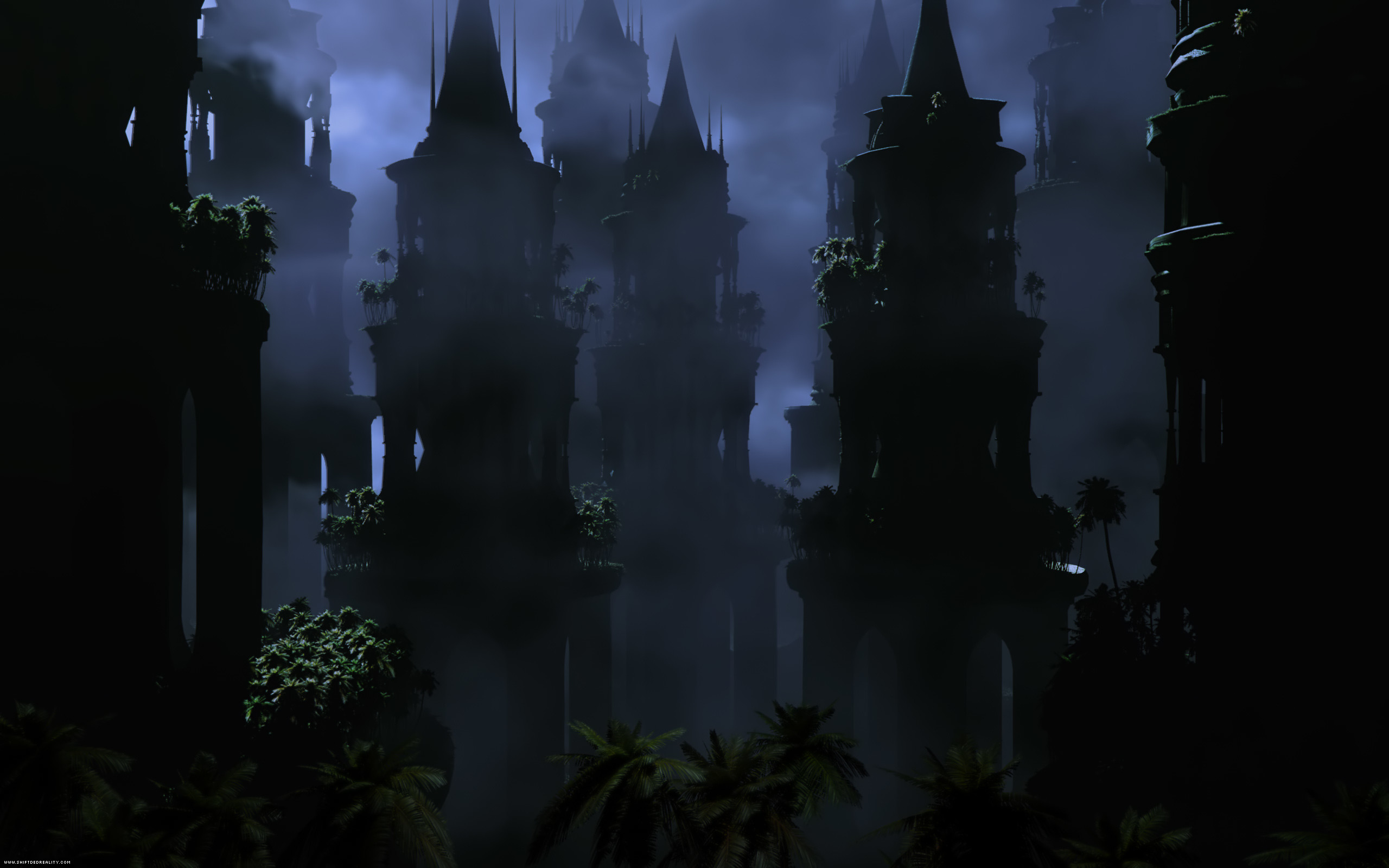 2560x1600 Dark Fantasy Landscape Gothic Wallpaper Download Halloween