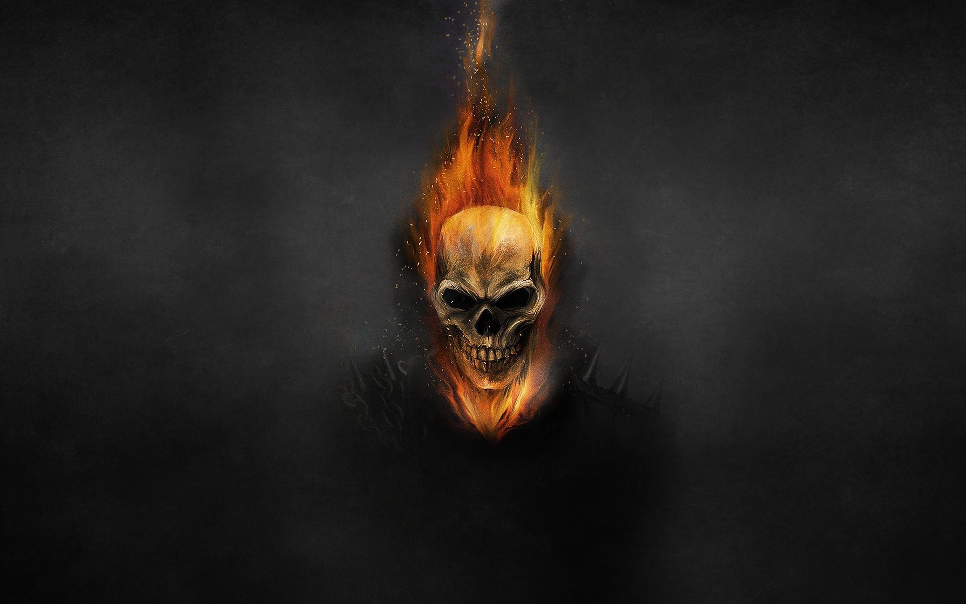 1920x1200 ghost rider ghost rider skeleton skull fire circuit dark background