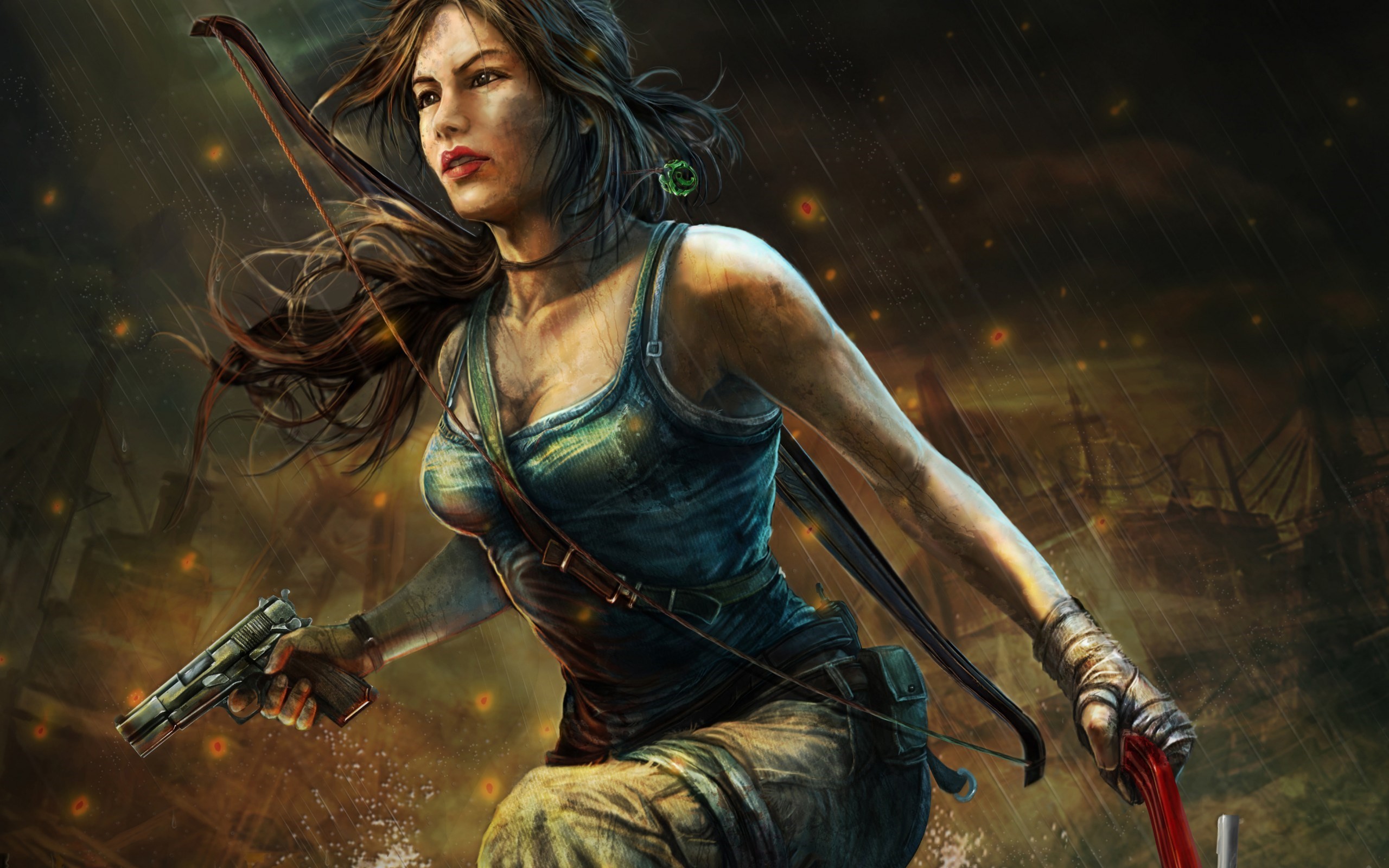 2560x1600 Tomb Raider Girl Game Art