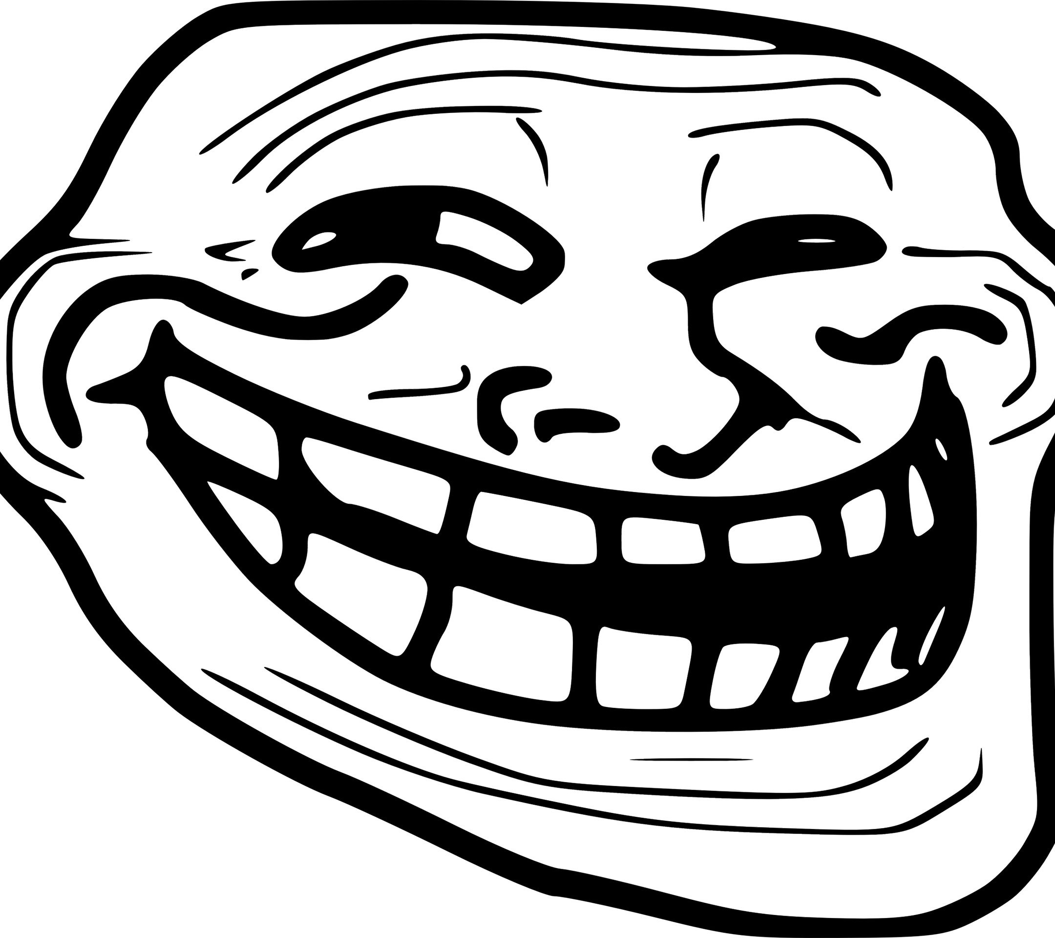2160x1920 Troll Face on white background Wallpaper