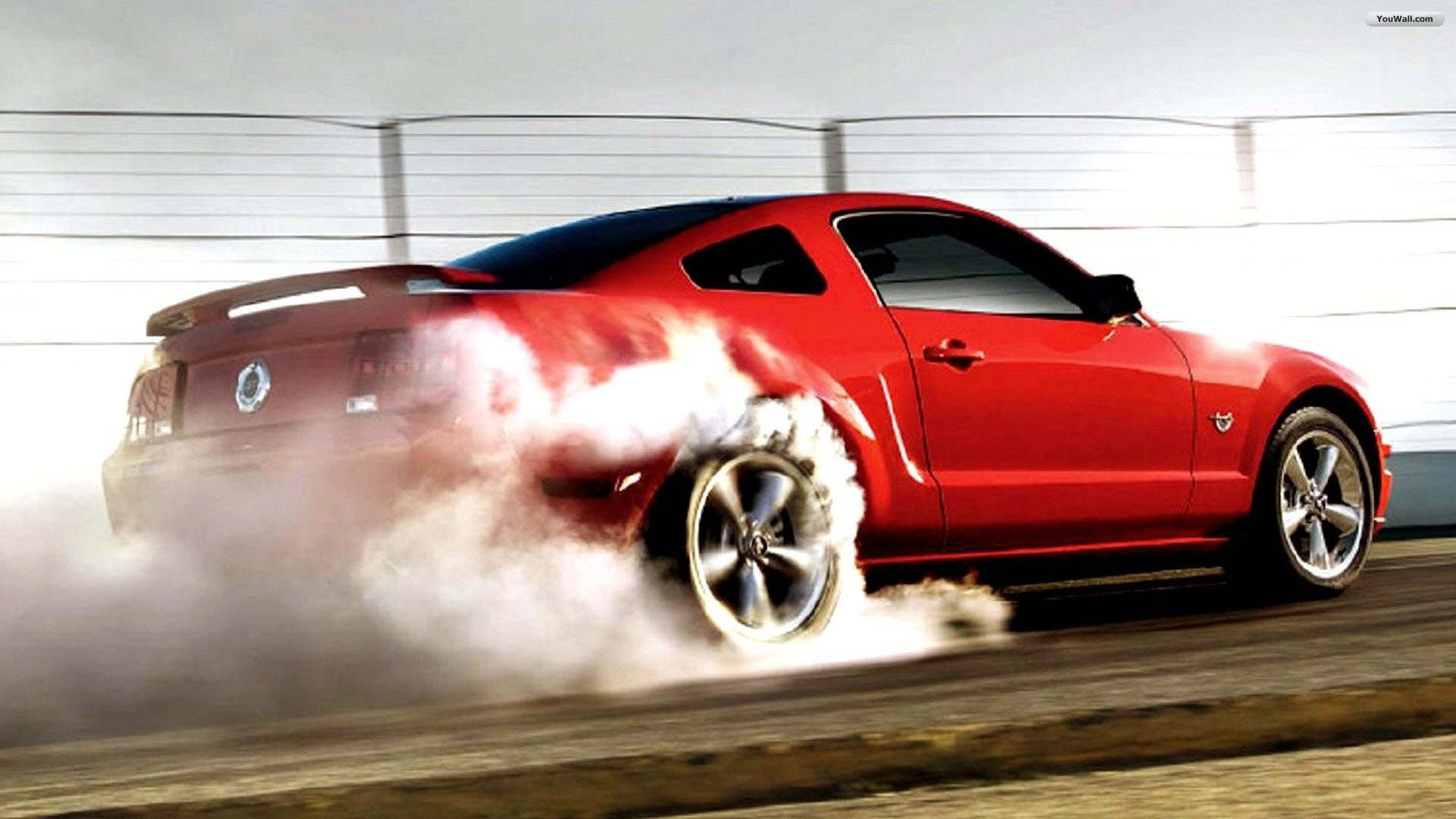 1920x1080 Red Ford Mustang Wallpaper
