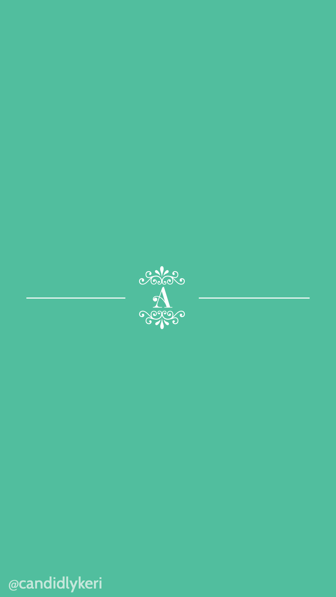 1080x1920 April 2016 Wallpaper Free Download for mobile, iphone and android, A  Monogram with mint