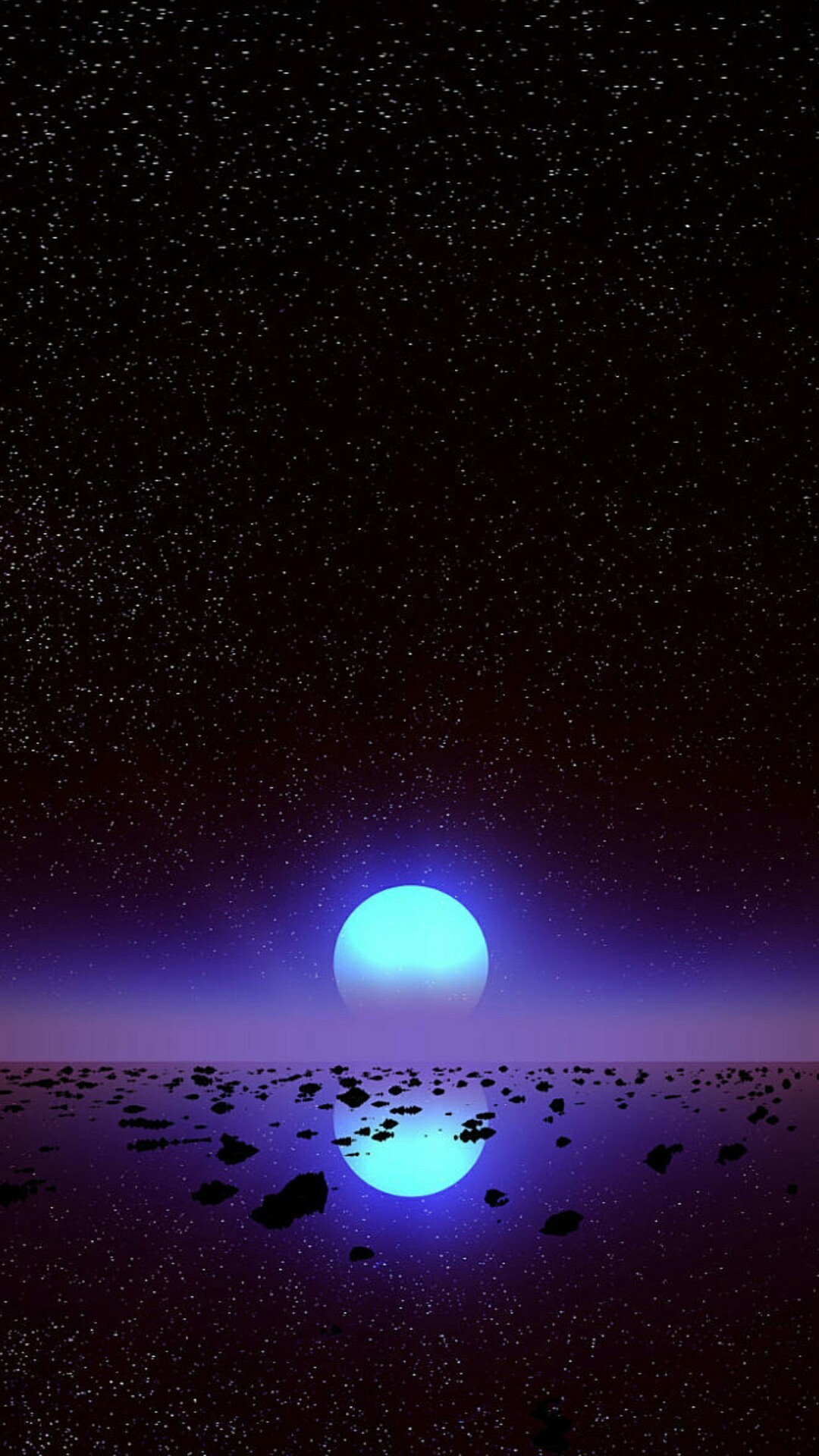 1080x1920 Glowing Planet Space Wallpaper