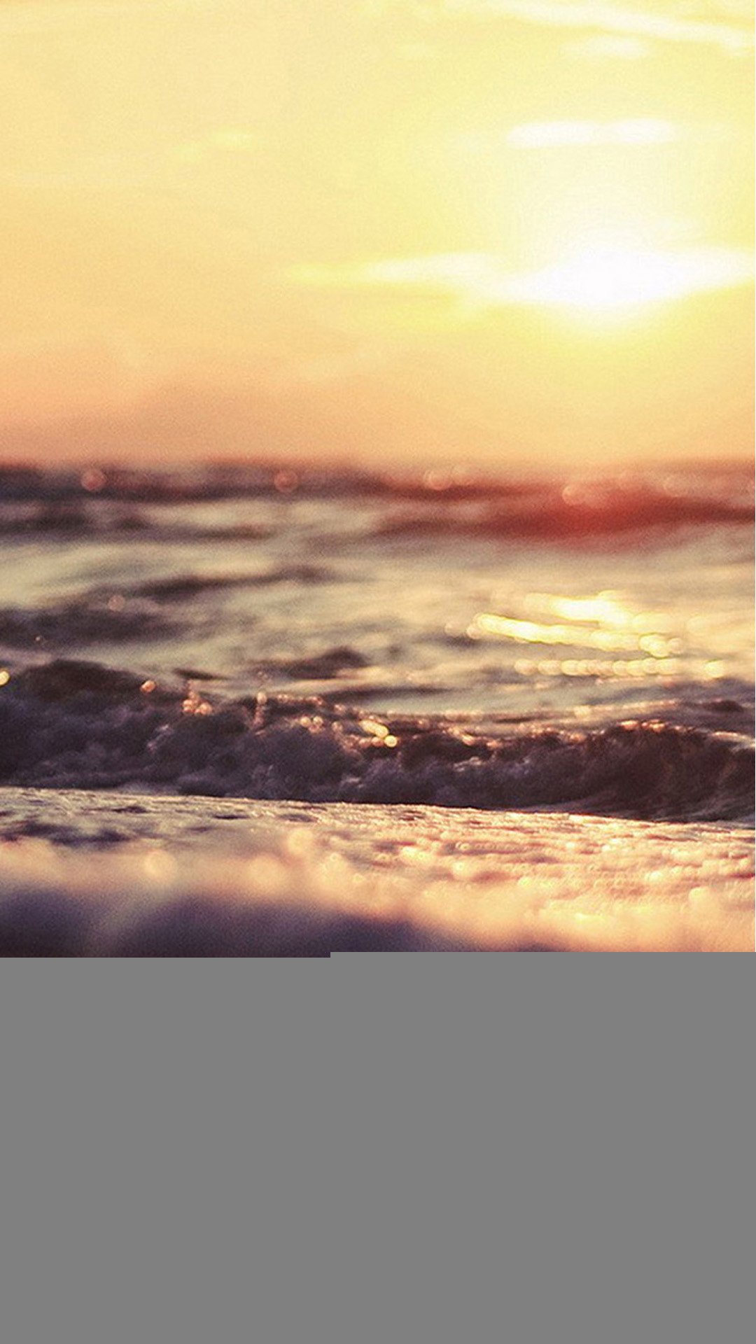 1080x1920 Fuzzy Sunset Beach Wave Landscape iPhone 8 wallpaper