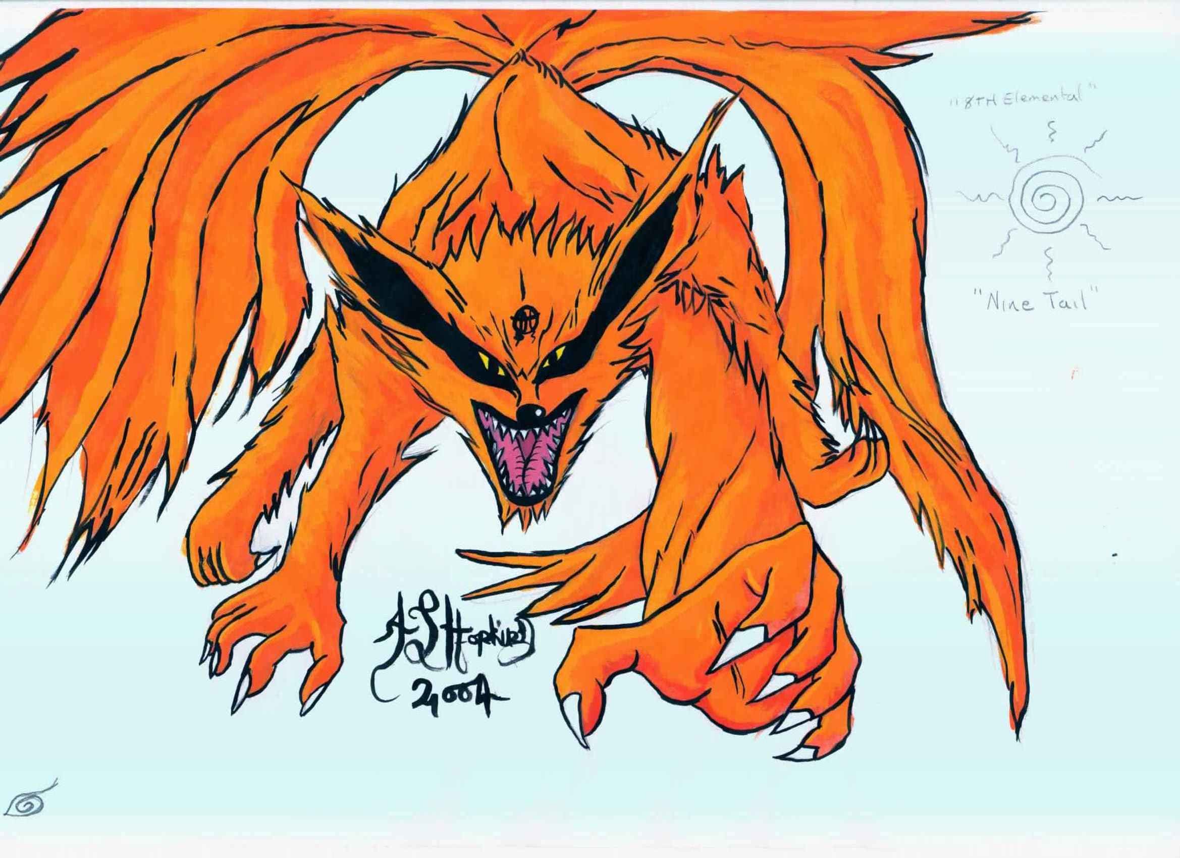 2338x1700 ... Naruto:Nine Tail Demon Fox V2 by lord-seth