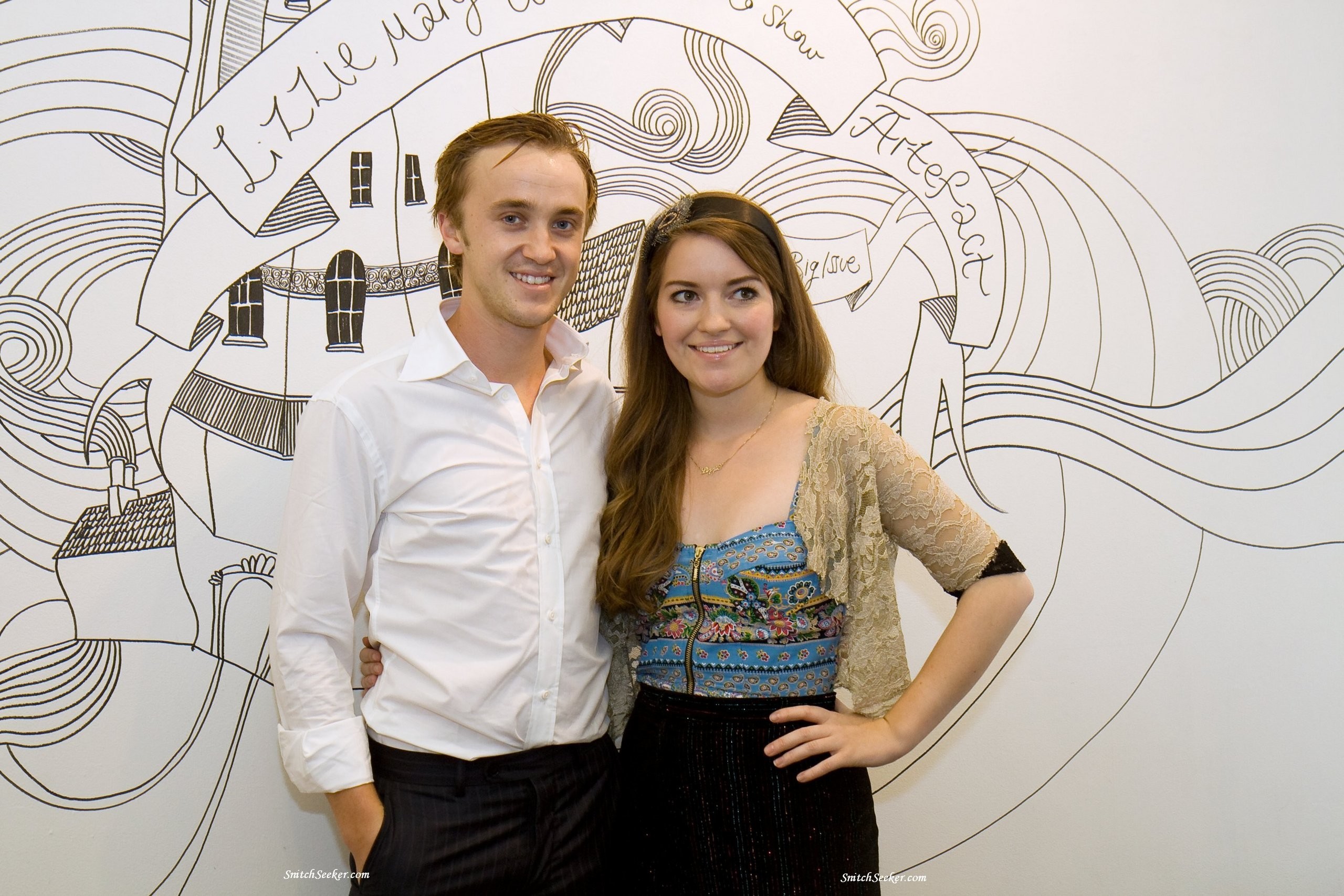 2560x1707 HD Wallpaper and background photos of Tom Felton attends Lizzie Mary Cullen  charity art exhibition for fans of Harry Potter images.