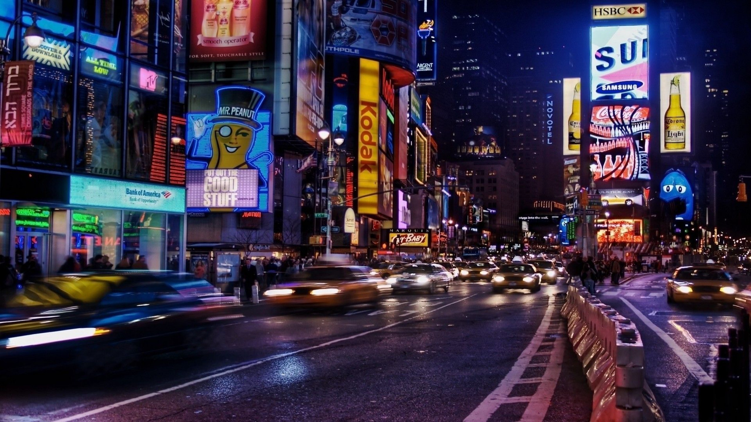 2560x1440 Download Â· New York City Street At Night Hd Wallpaper