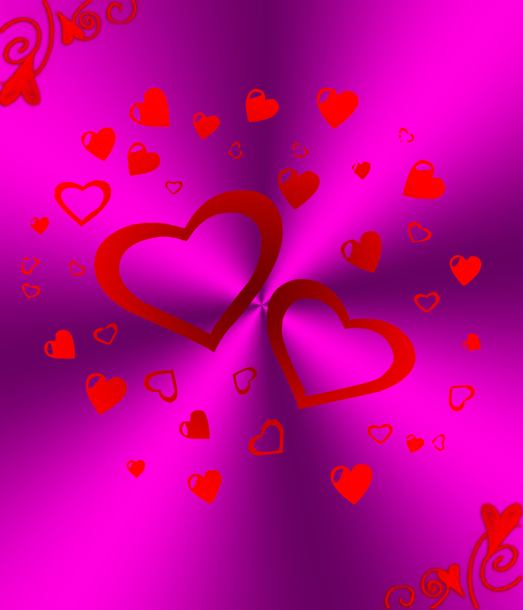 1728x2016 Purple And Red Hearts Background by Princessdawn755 on .