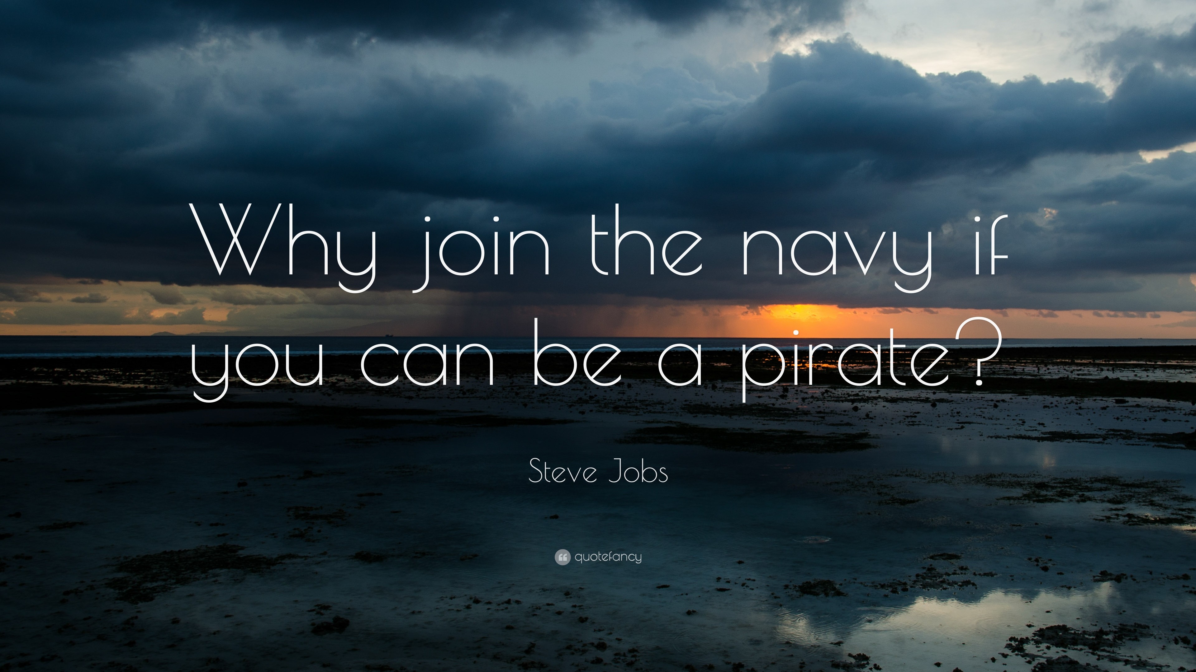 3840x2160 Funny Quotes: “Why join the navy if you can be a pirate?”
