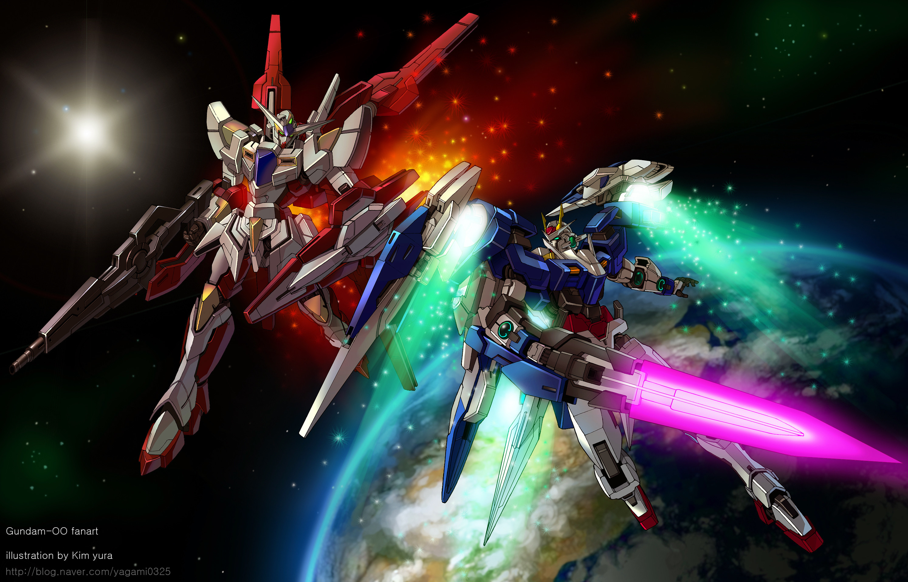 2988x1914 Gundam OO fanart by GoddessMechanic.deviantart.com