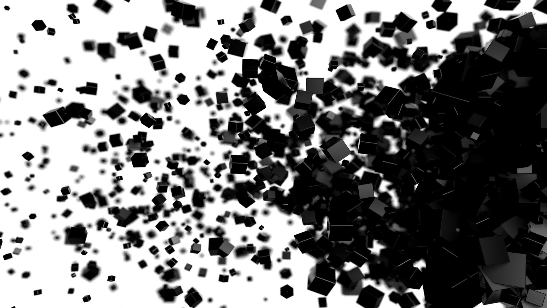 1920x1080 Black and White Cube Wallpaper Wonderful Exploding Cubes Wallpaper 3d  Wallpapers