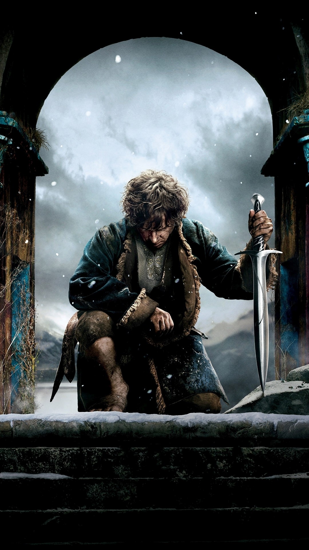 1080x1920 Bilbo with a sword in The Hobbit: The Desolation of Smaug Wallpaper