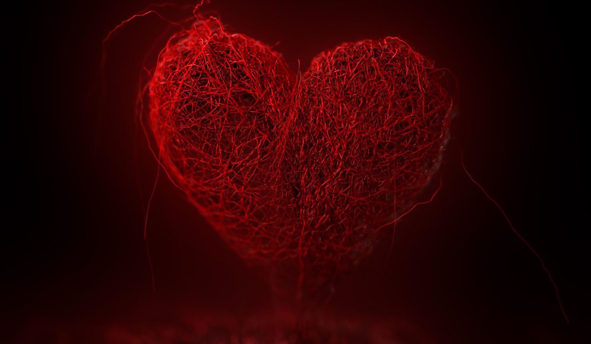 1920x1116 Red Digital Heart