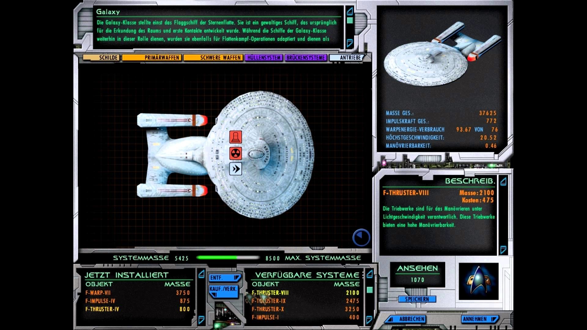 1920x1080 Star Trek: Starfleet Command III LetÂ´s Play Deutsch [FullHD] #53 - Wir  fliegen eine Galaxy