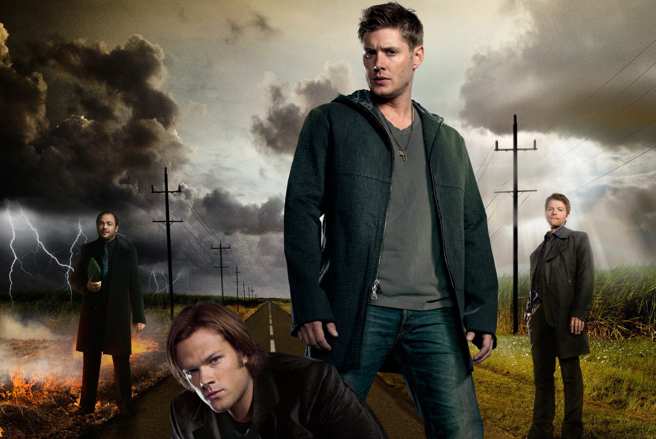 2100x1407 Supernatural characters digital wallpaper, Jensen Ackles, Dean Winchester