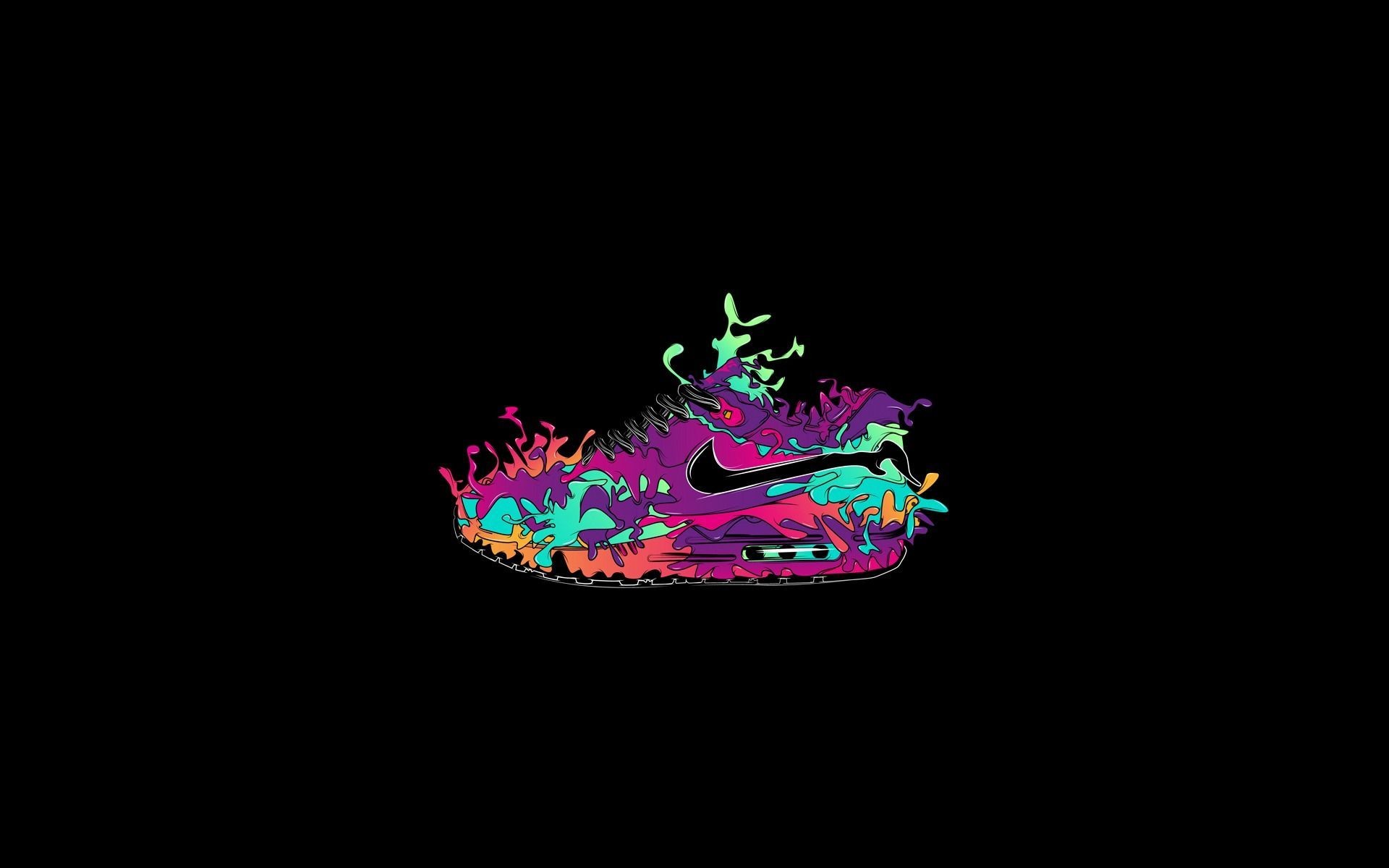 1920x1200 style, shoes, nike, creative design, poster shoes, paint, poster
