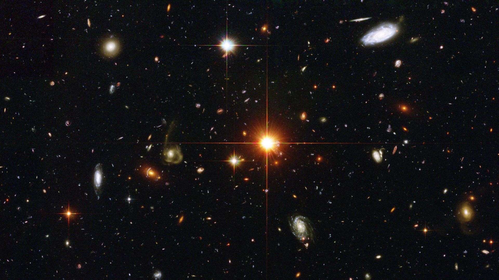 1920x1080 Galaxies HST deep field. 84319