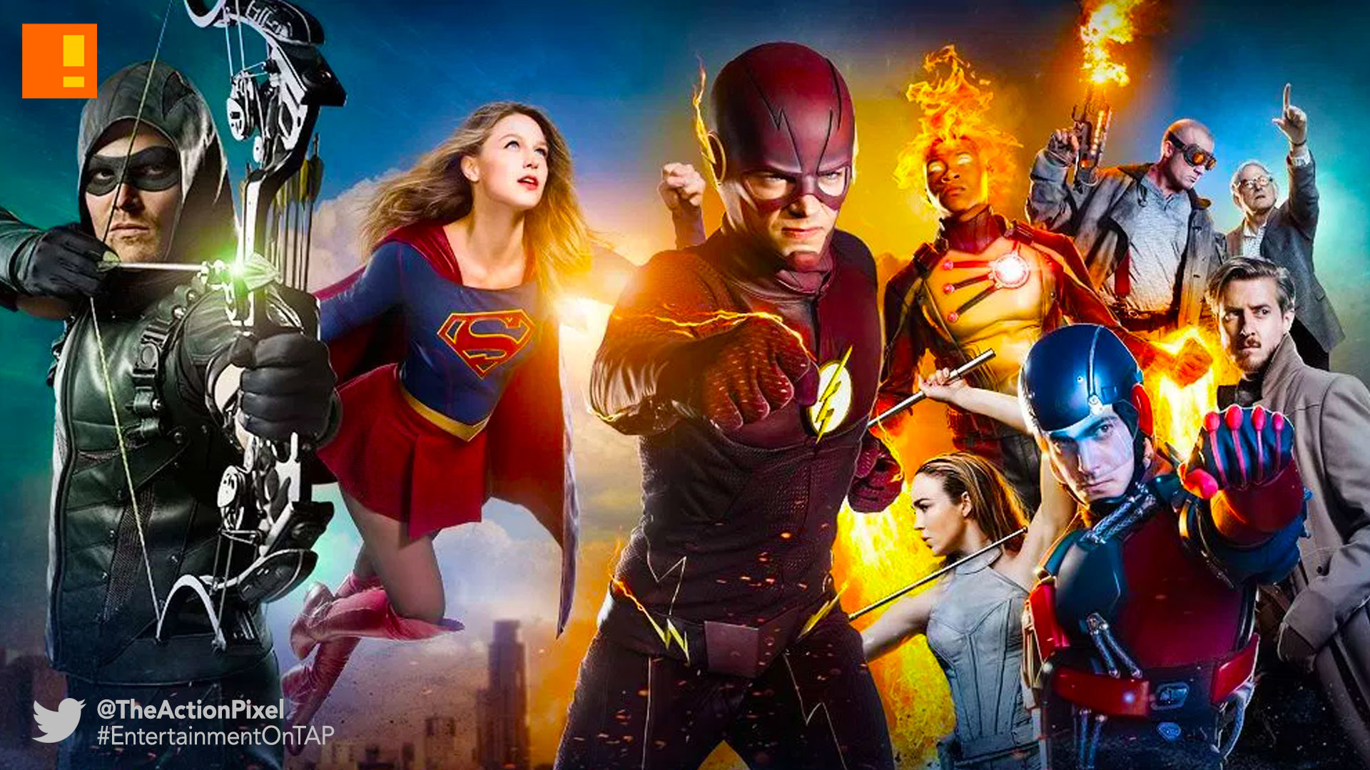 1920x1080 cw network, dc comics, supergirl, the flash, arrow, legends of tomorrow